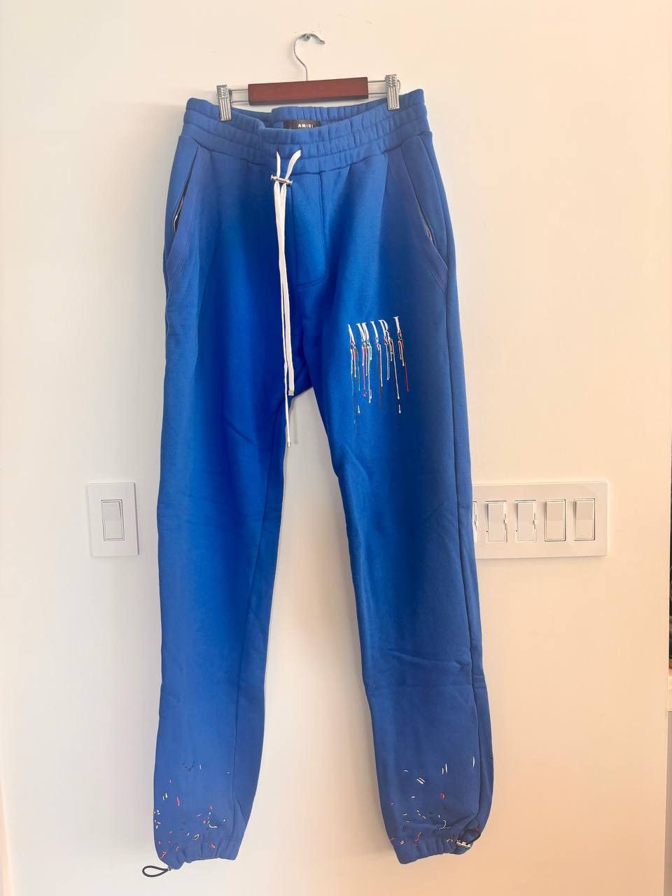 Amiri Amiri paint sweatpants blue large Size US 34 / EU 50 - 1 Thumbnail