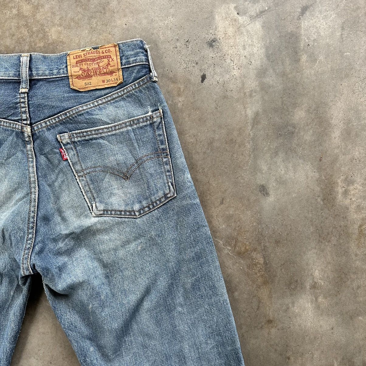 Japanese Brand Vtg🔥Levi’s 502 Talon Selvedge Distressed Faded Denim Jean Size US 30 / EU 46 - 16 Thumbnail