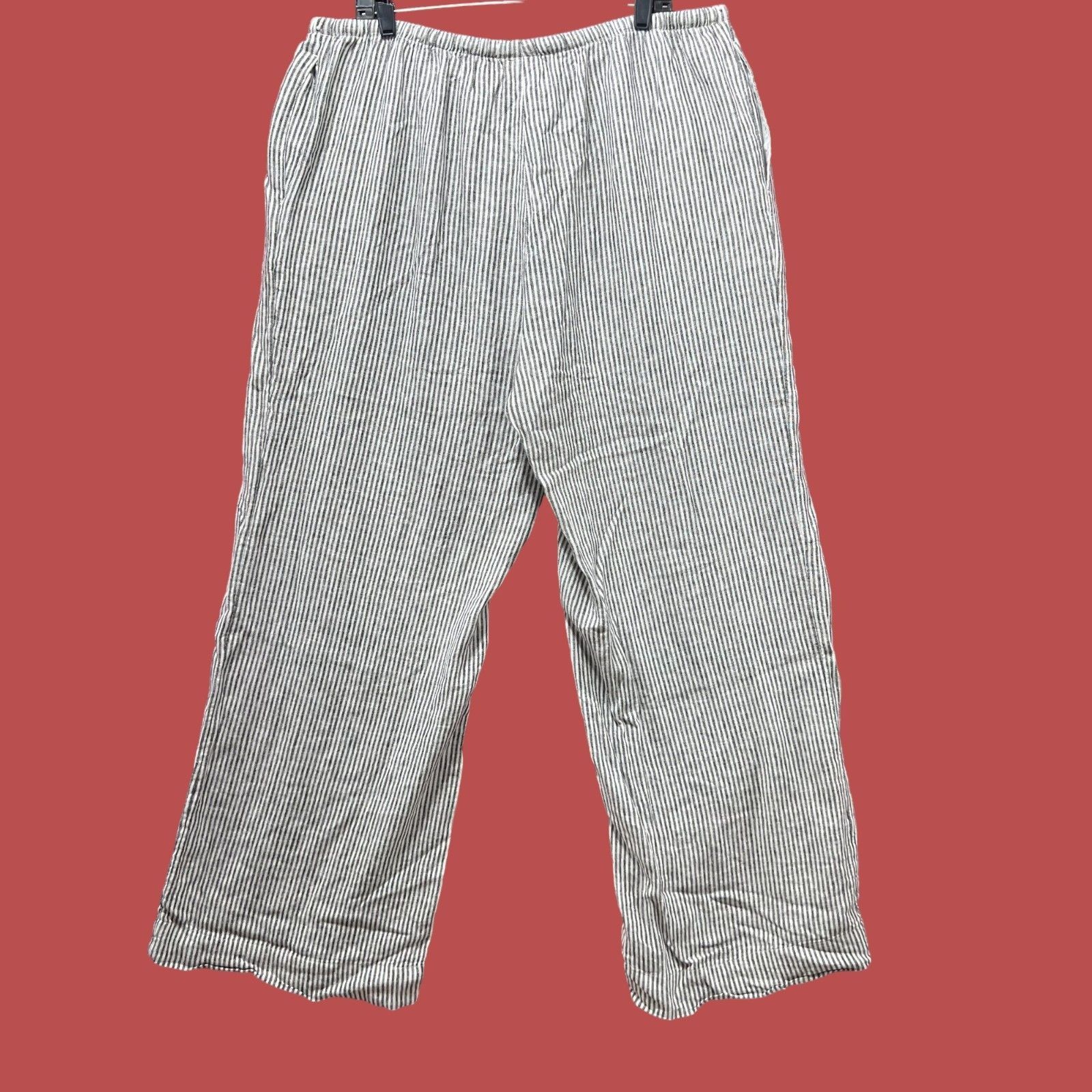 Other A New Day - Women's High-Rise Wide Leg Linen Pants - Black/W Size 38" / US 16 / IT 52 - 21 Thumbnail