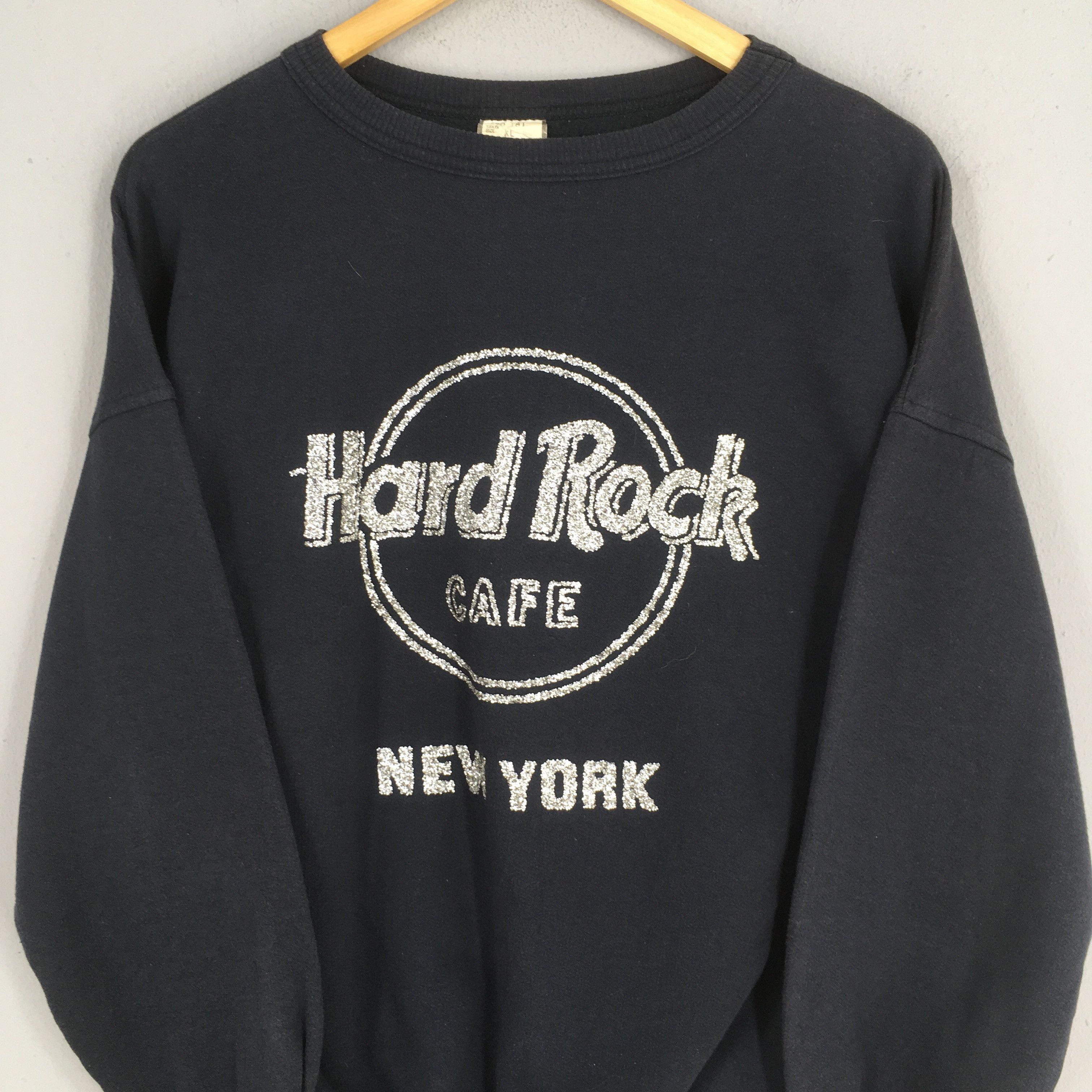 Hard Rock Cafe Vintage Hard Rock Cafe New York Black Sweatshirt XLarge Size US XL / EU 56 / 4 - 2 Thumbnail