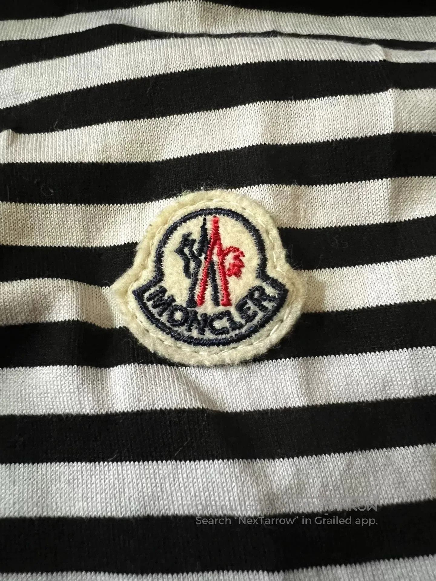 Moncler Moncler Double Logo Striped Knit T-Shirt. Size US XL / EU 56 / 4 - 3 Thumbnail
