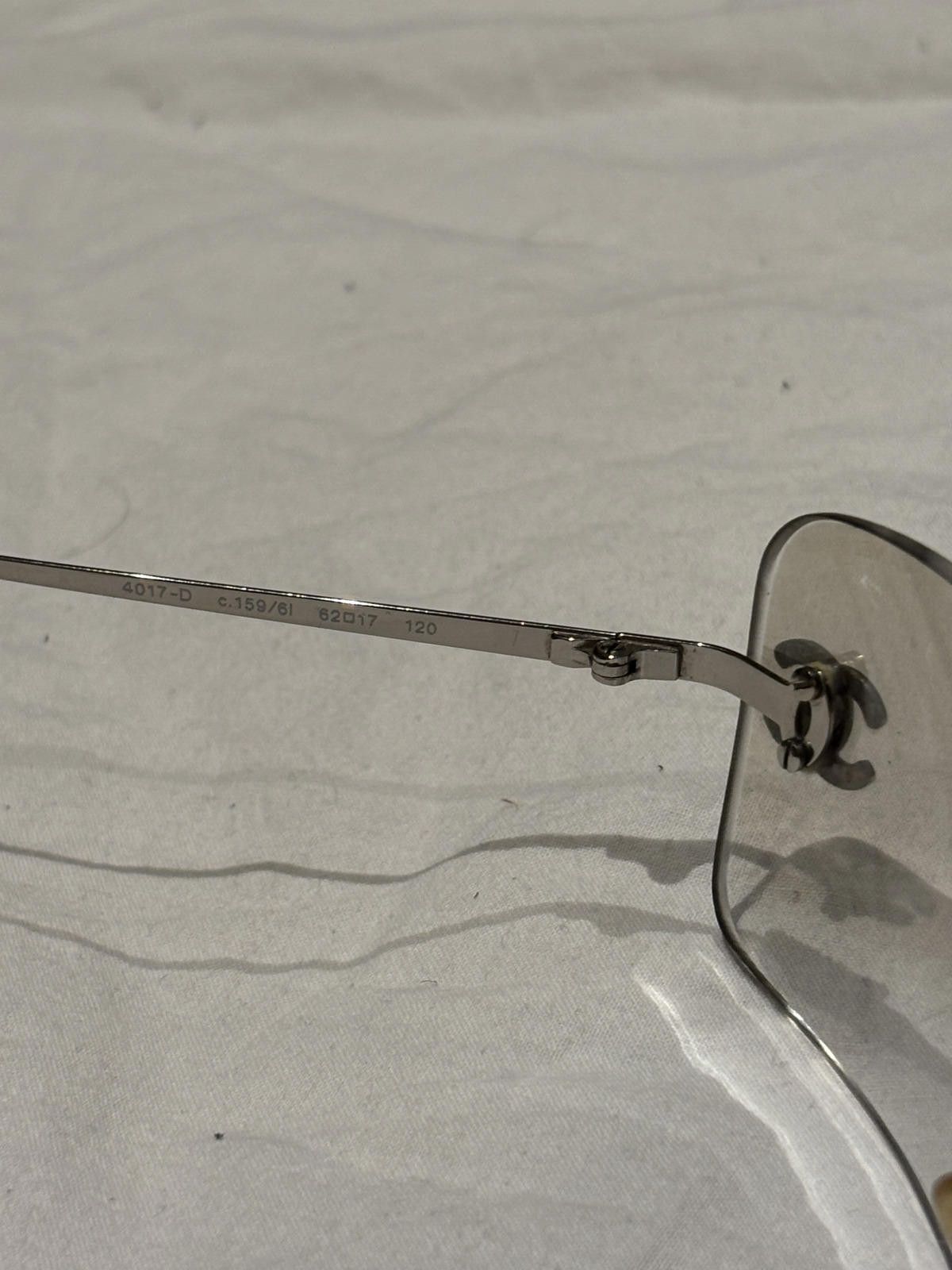 Chanel Chanel - Rimless Logo Embellished Sunglasses Size ONE SIZE - 5 Thumbnail