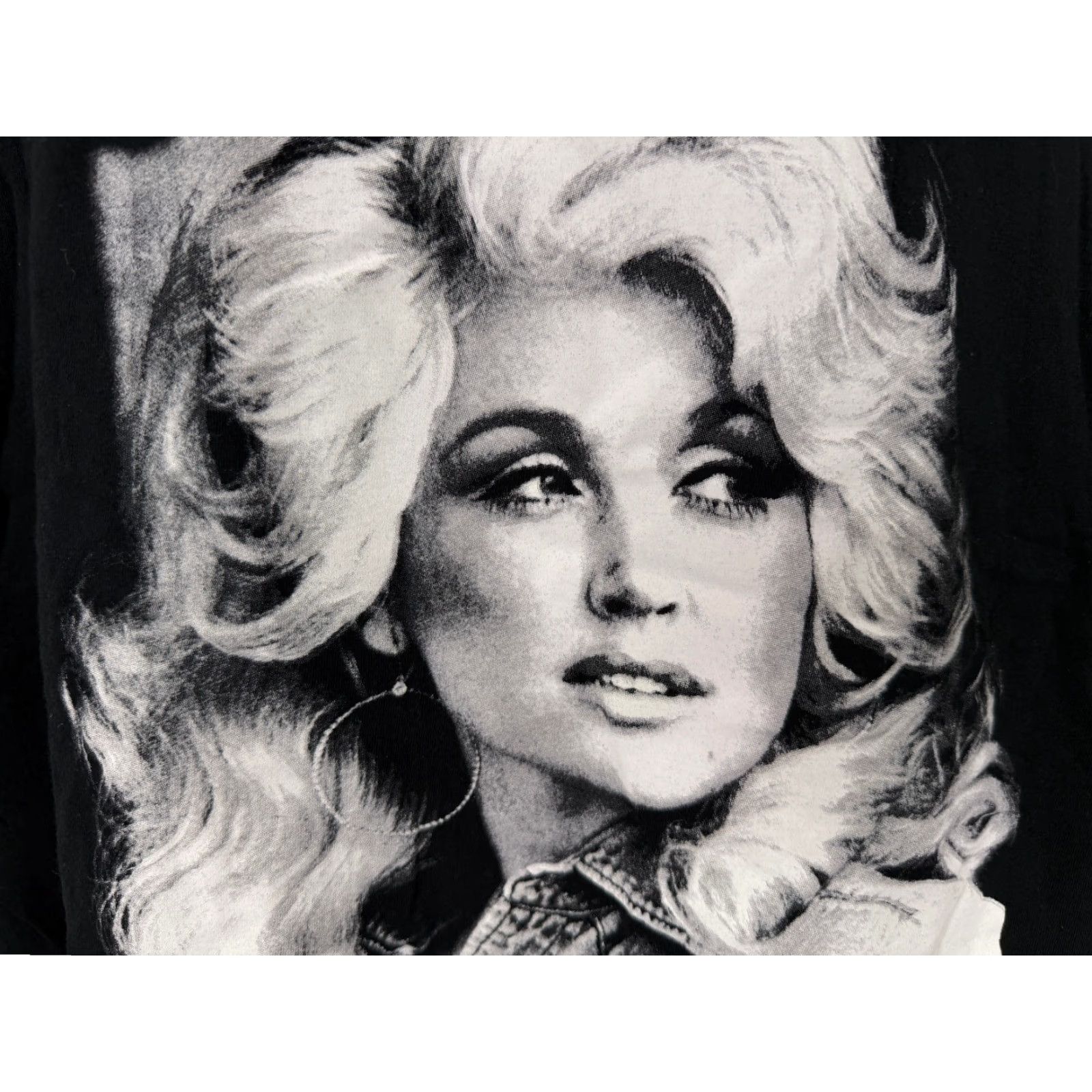 Vintage Dolly Parton Shirt Adult 3XL Black Graphic Portrait Music Country Pop Tennessee Size US XXL / EU 58 / 5 - 4 Thumbnail