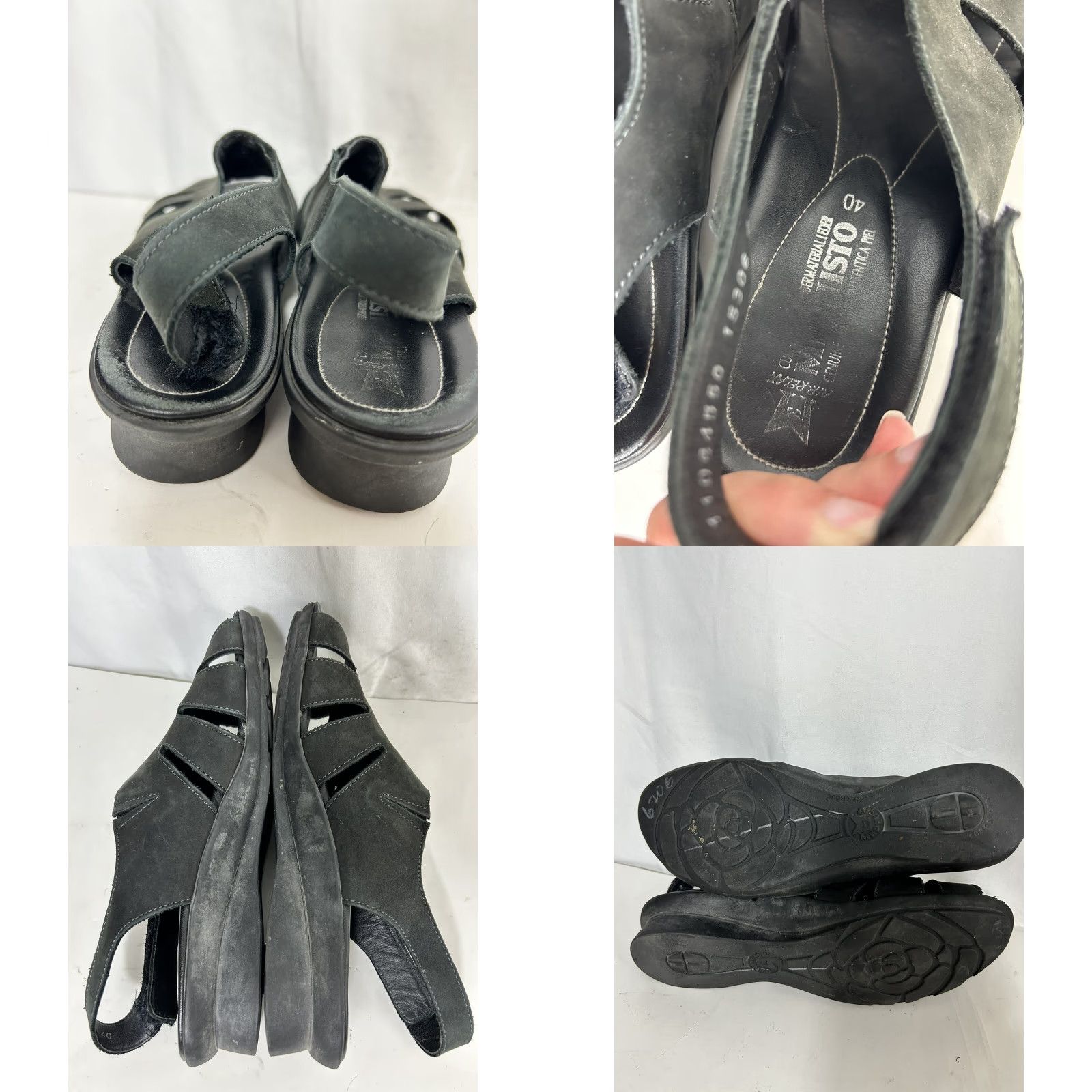 Mephisto Mephisto Womens Sandal Open Toe Slingback Leather Hook & Loop Strap Black 10 Shoes Size US 10 / IT 40 - 8 Thumbnail