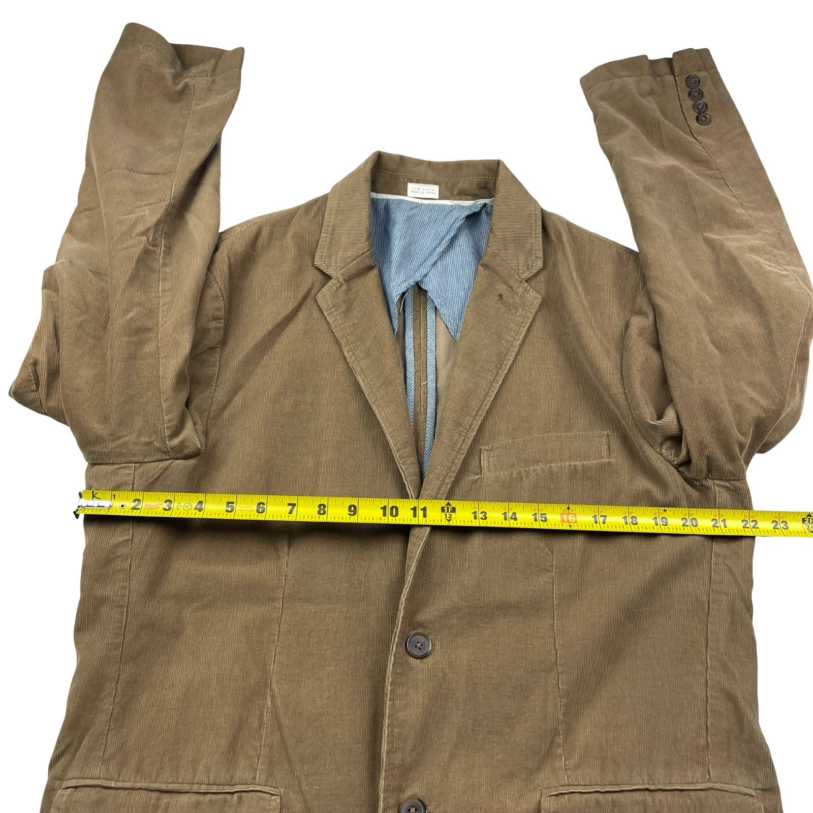 J.Crew J.Crew Men's 100% Cotton Corduroy 2-Button Blazer Khaki/Tan Size US L / EU 52-54 / 3 - 6 Thumbnail
