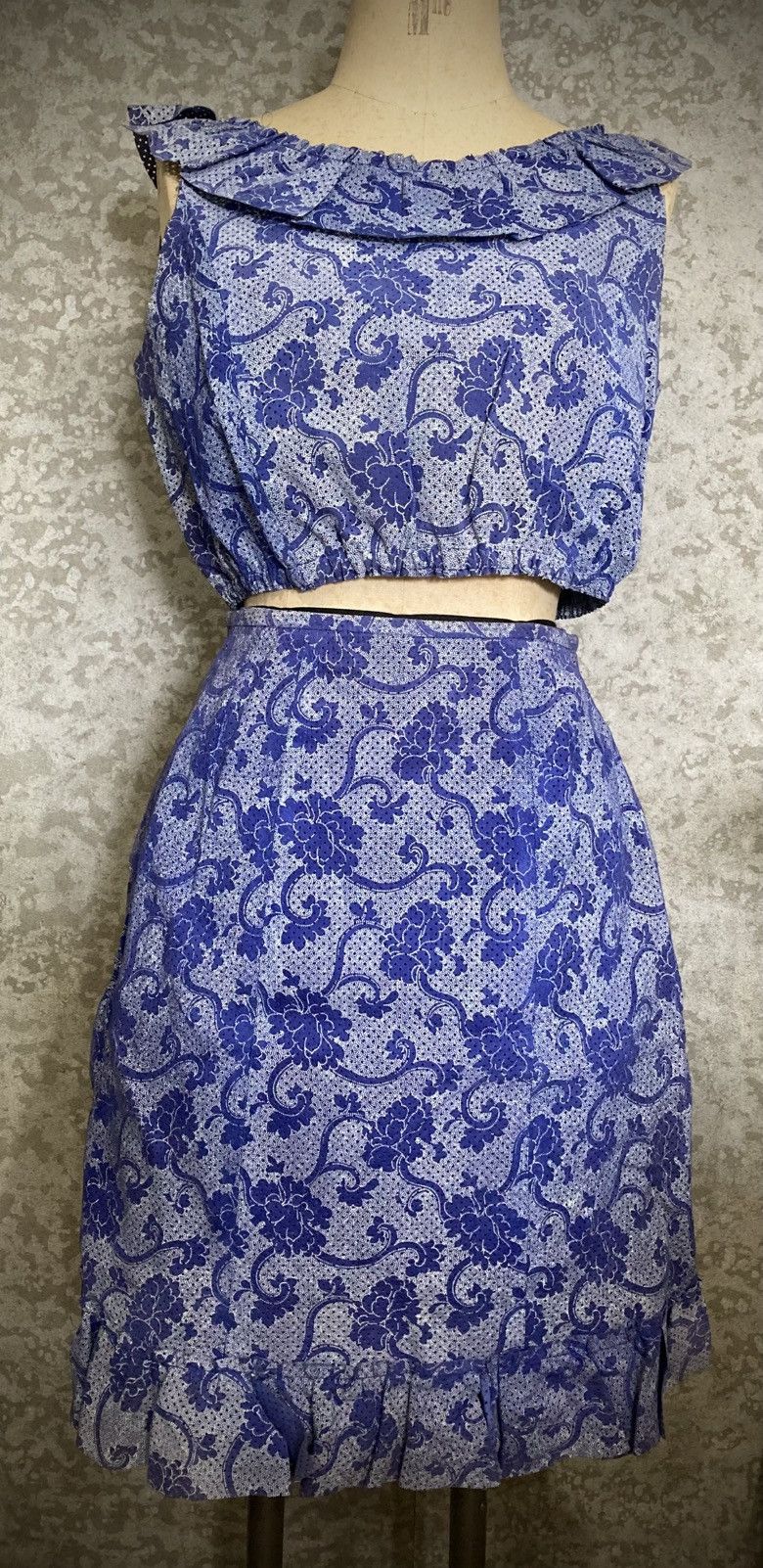 Japanese Brand Japanese Gal Style Real Leather Laser Cut Two Piece Set Size S / US 4 / IT 40 - 3 Thumbnail