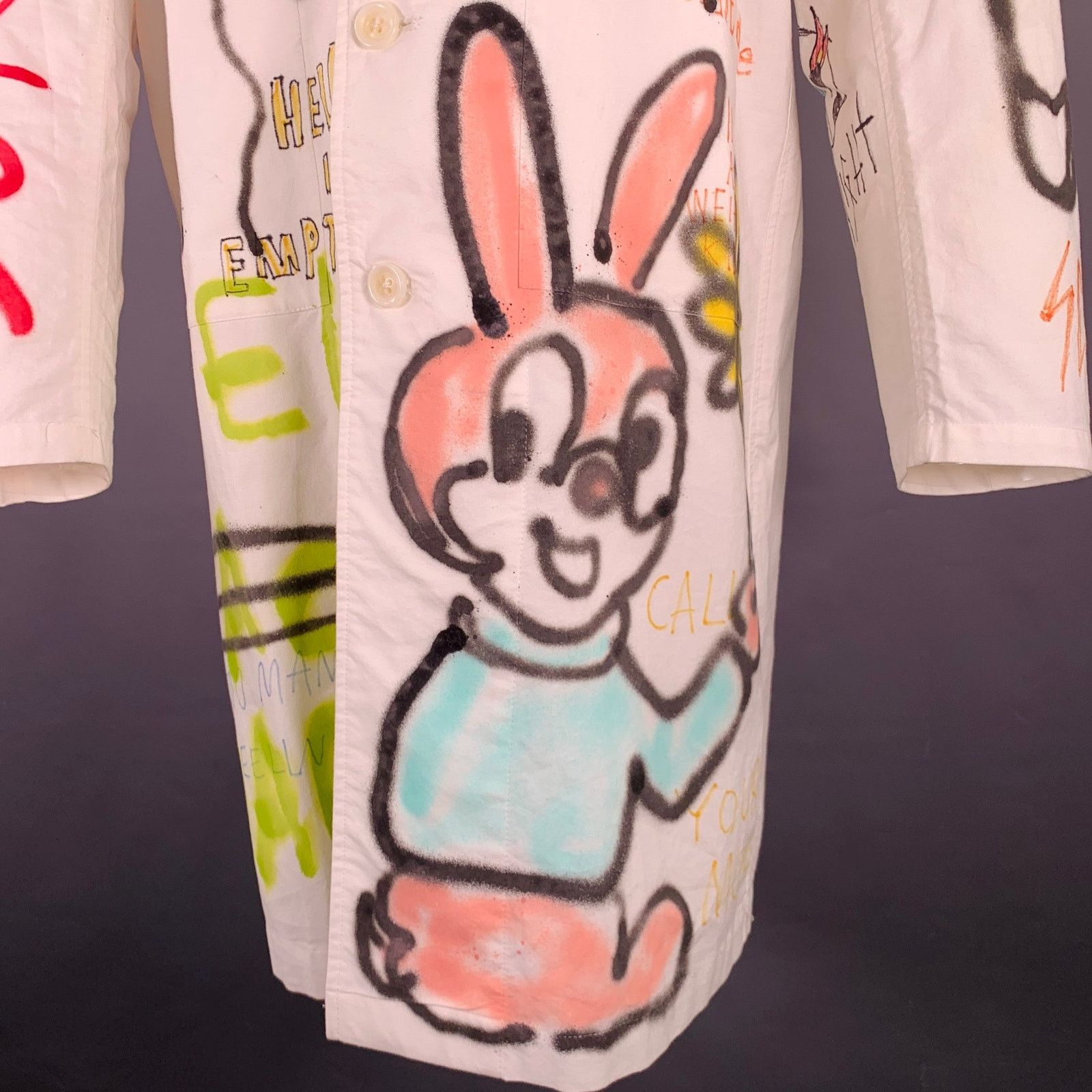 Other Size M White Multi Color Graphic Single Breasted Coat Size US M / EU 48-50 / 2 - 2 Thumbnail