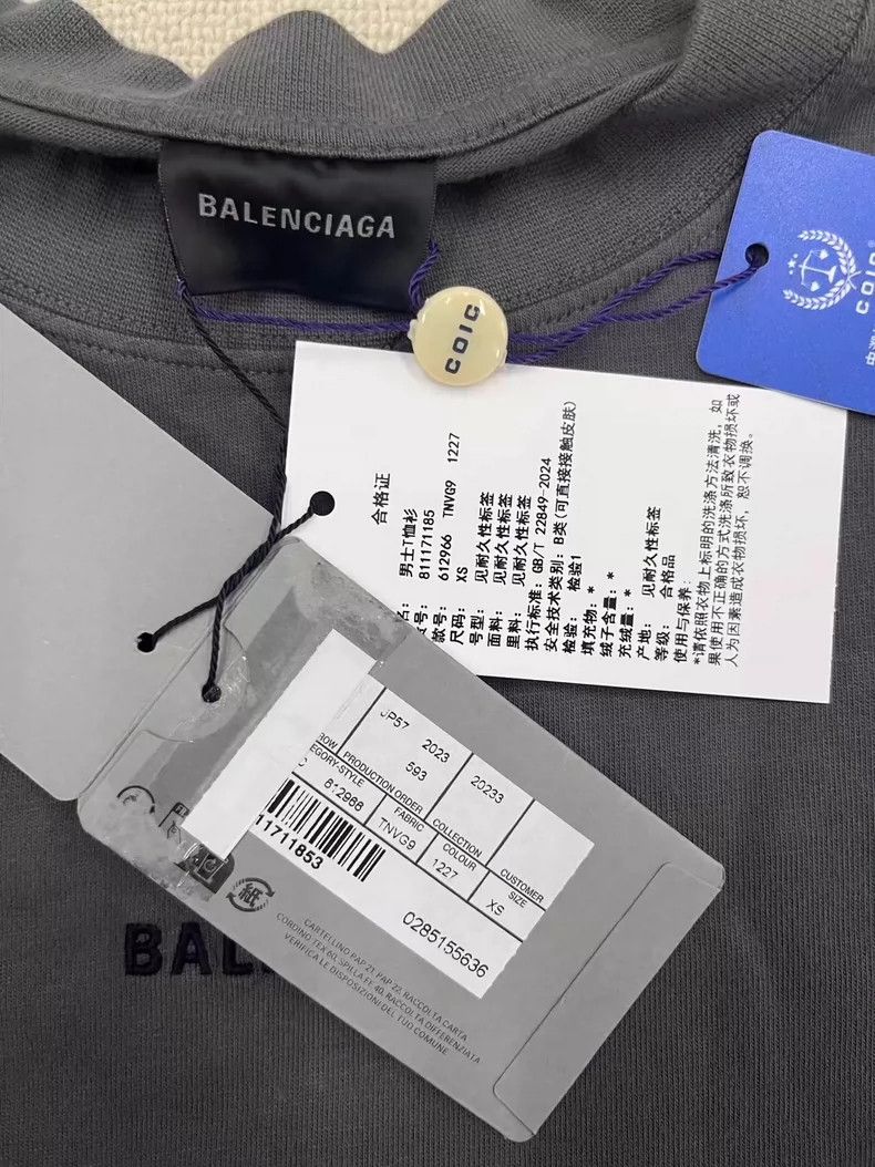 Balenciaga Balenciaga Letter Logo Embroidered Crew Neck T-Shirt Size US XS / EU 42 / 0 - 6 Thumbnail