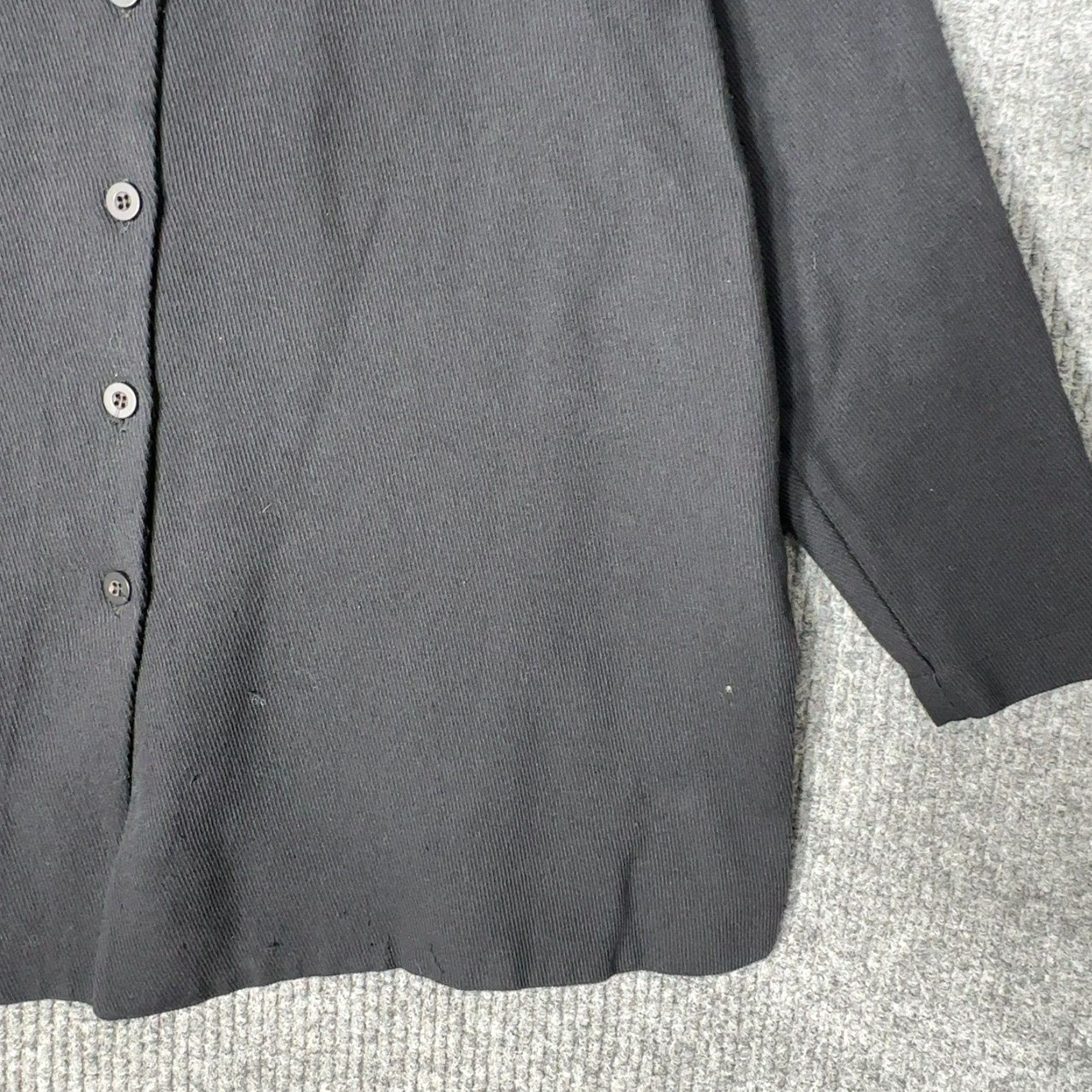 Eileen Fisher Eileen Fisher Cardigan Womens S Black Button Ribbed Wool Blend Minimalist Size S / US 4 / IT 40 - 6 Thumbnail