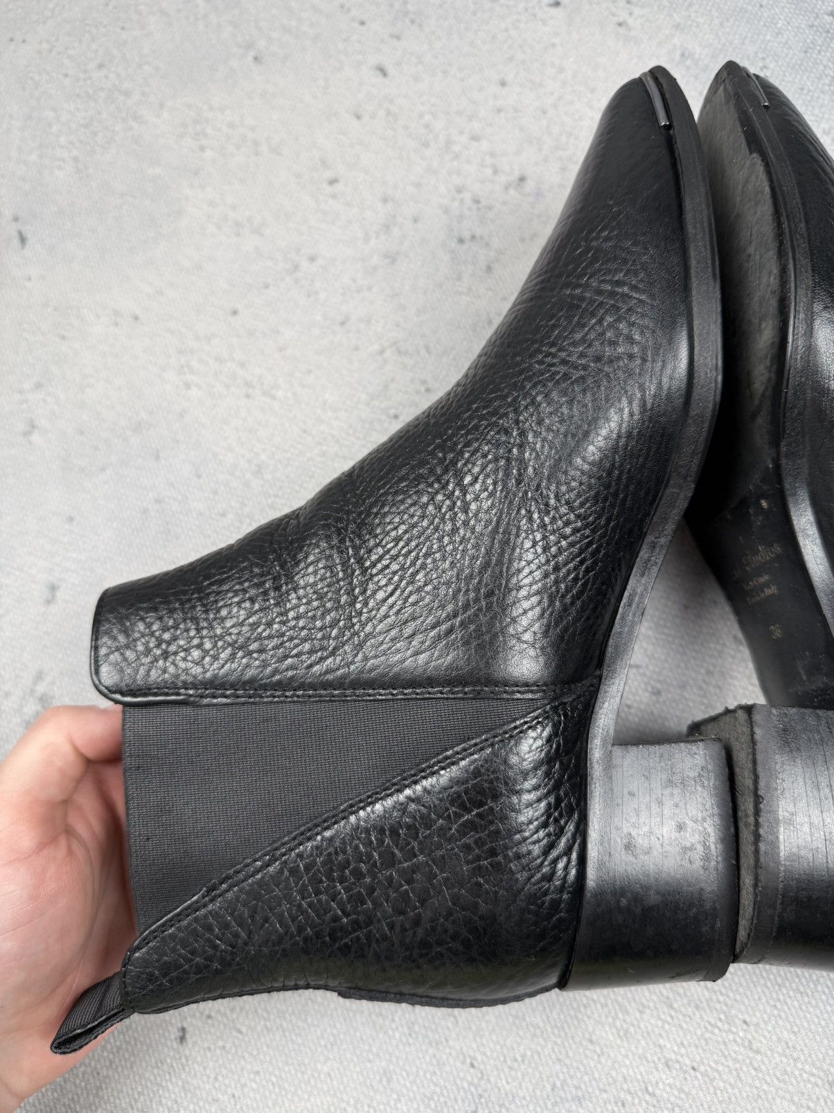 Acne Studios Acne Studios Jensen Black Leather Chelsea Boots Pointed Toe Size US 6 / IT 36 - 8 Thumbnail