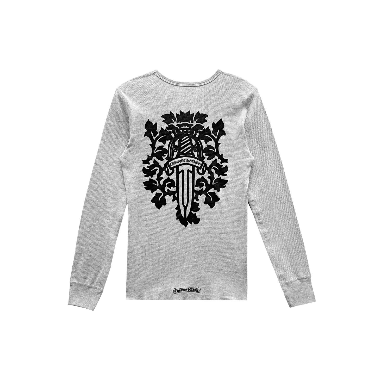 Chrome Hearts Chrome Hearts Dagger Grey Waffle Thermal Long Sleeve Shirt Size L / US 10 / IT 46 - 2 Thumbnail