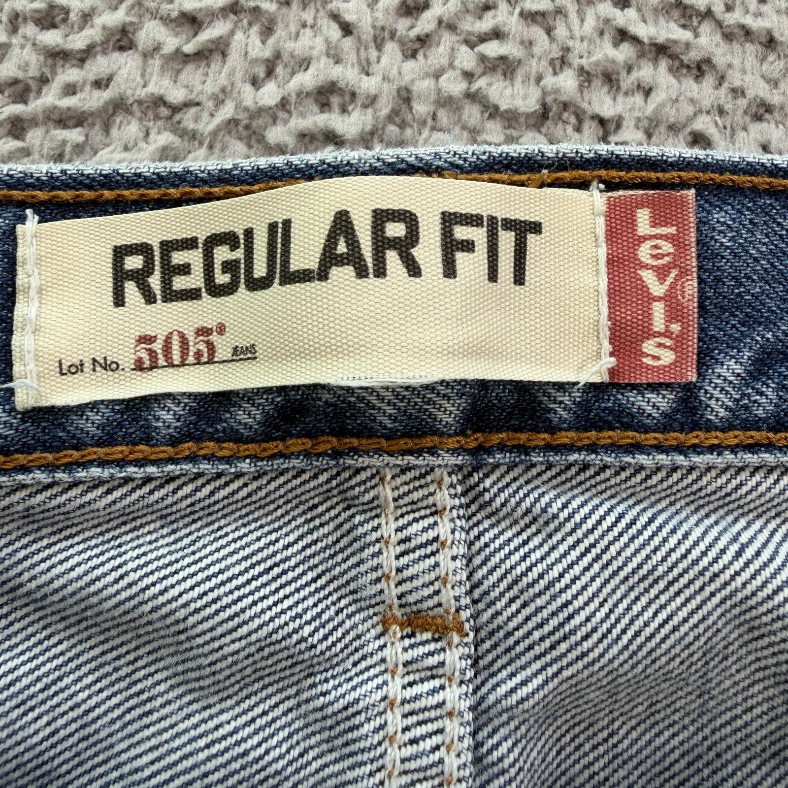 Levi's Vintage Levi’s 505 Baggy Denim Jeans Y2K Regular Fit 42x30 Size US 42 / EU 58 - 3 Thumbnail