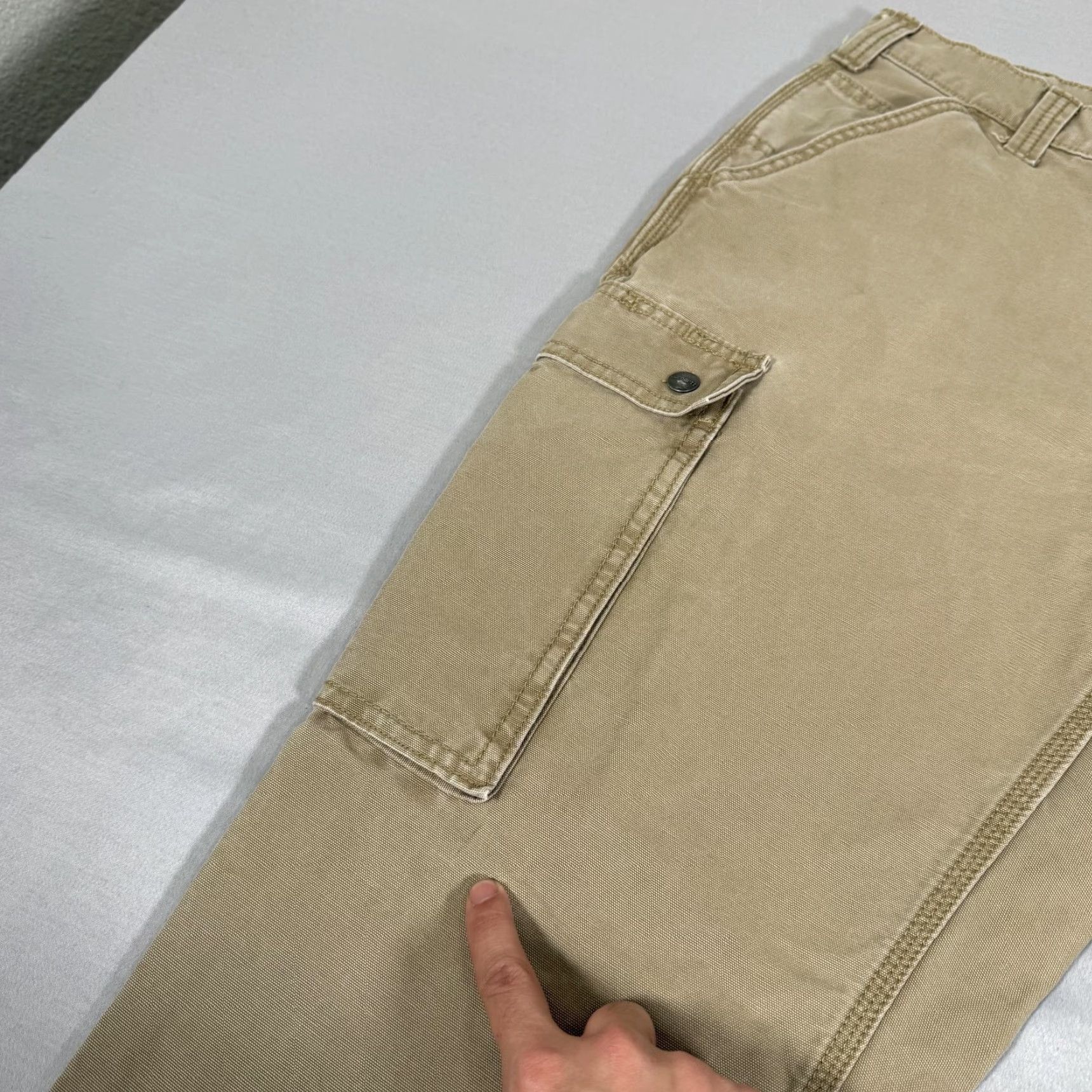 Carhartt Carhartt Pants Mens 34x30 Beige Canvas Cargo Relaxed Fit Utility Workwear 100272 Size US 34 / EU 50 - 4 Thumbnail