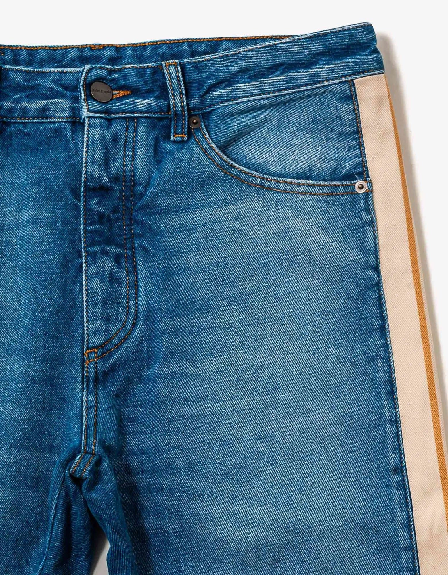 Palm Angels Palm Angels Blue Side-Stripe Jeans Size US 32 / EU 48 - 7 Thumbnail