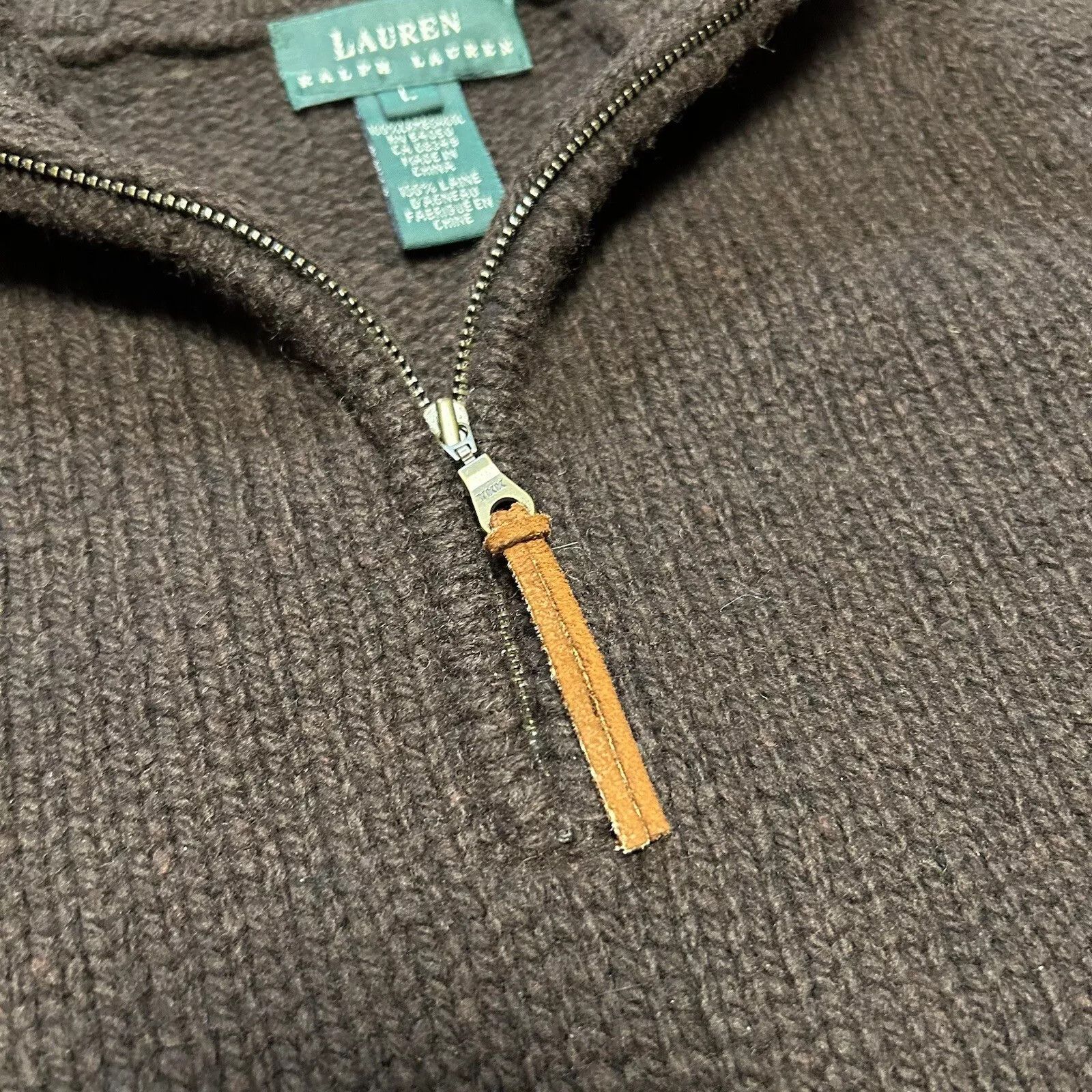 Polo Ralph Lauren VTG Lauren Ralph Lauren Mens Lambs Wool Cable Size US L / EU 52-54 / 3 - 4 Thumbnail
