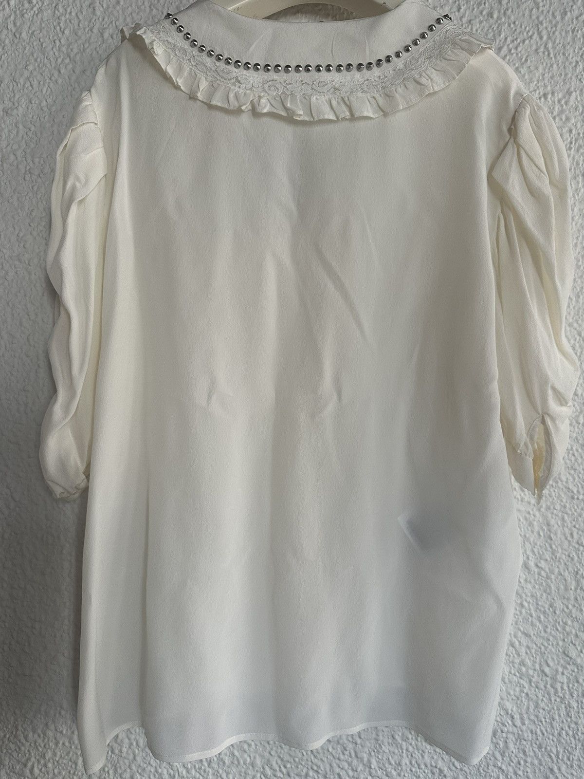 Miu Miu Miu Miu 2021 Studded Silk Blouse Size M / US 6-8 / IT 42-44 - 12 Thumbnail