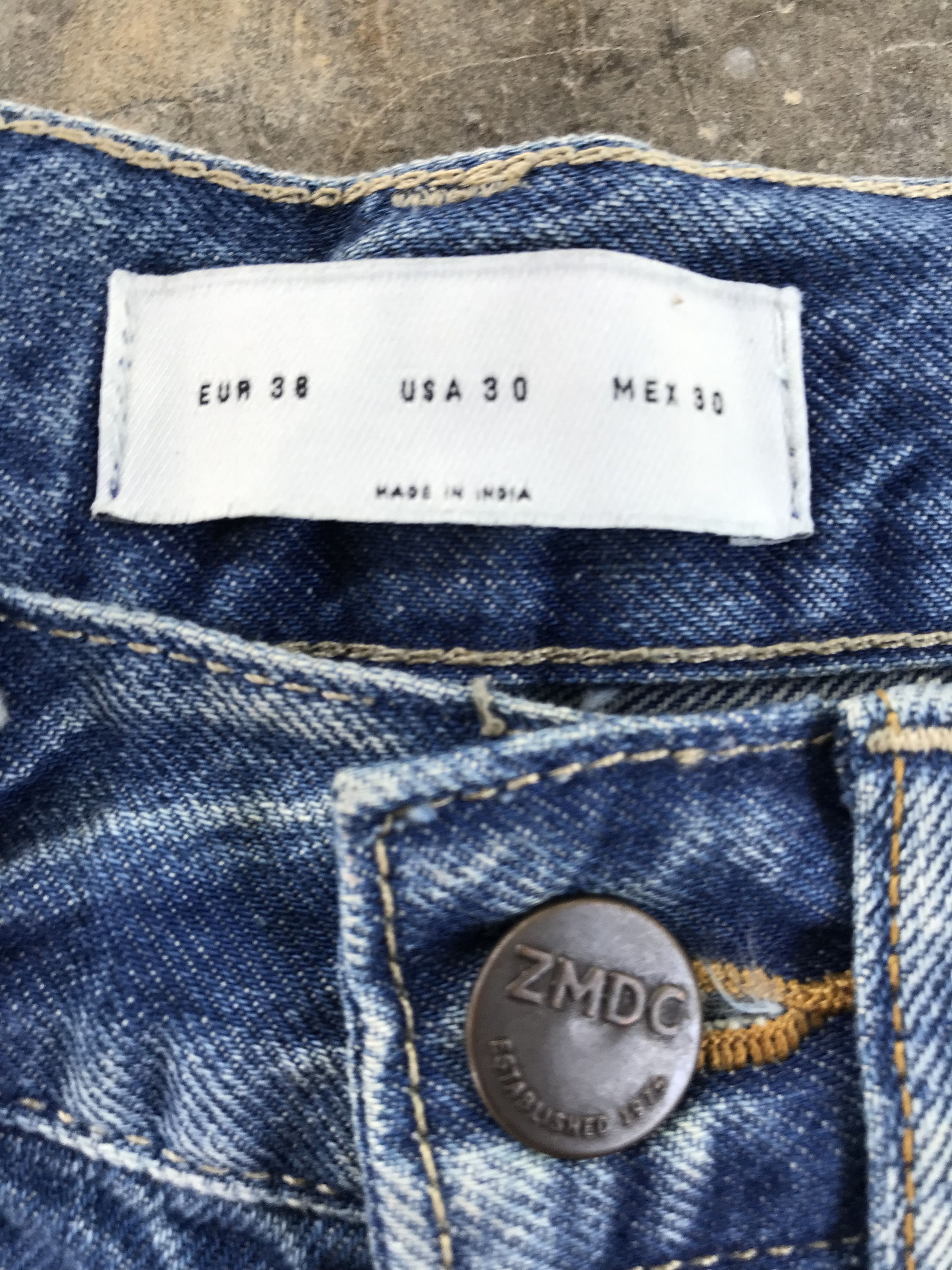 Tornado Mart Patchwork ZMDC Distressed denim-Size 32-if six was Nine Size US 32 / EU 48 - 7 Thumbnail