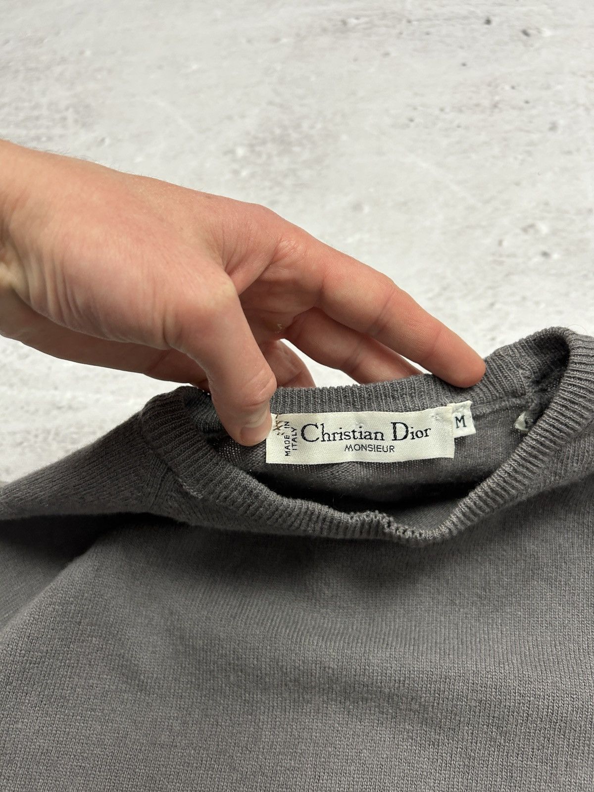 Dior 💥Vintage Christian Dior Wool Grey Sweater 90s Og Small Logo💥 Size US M / EU 48-50 / 2 - 6 Thumbnail