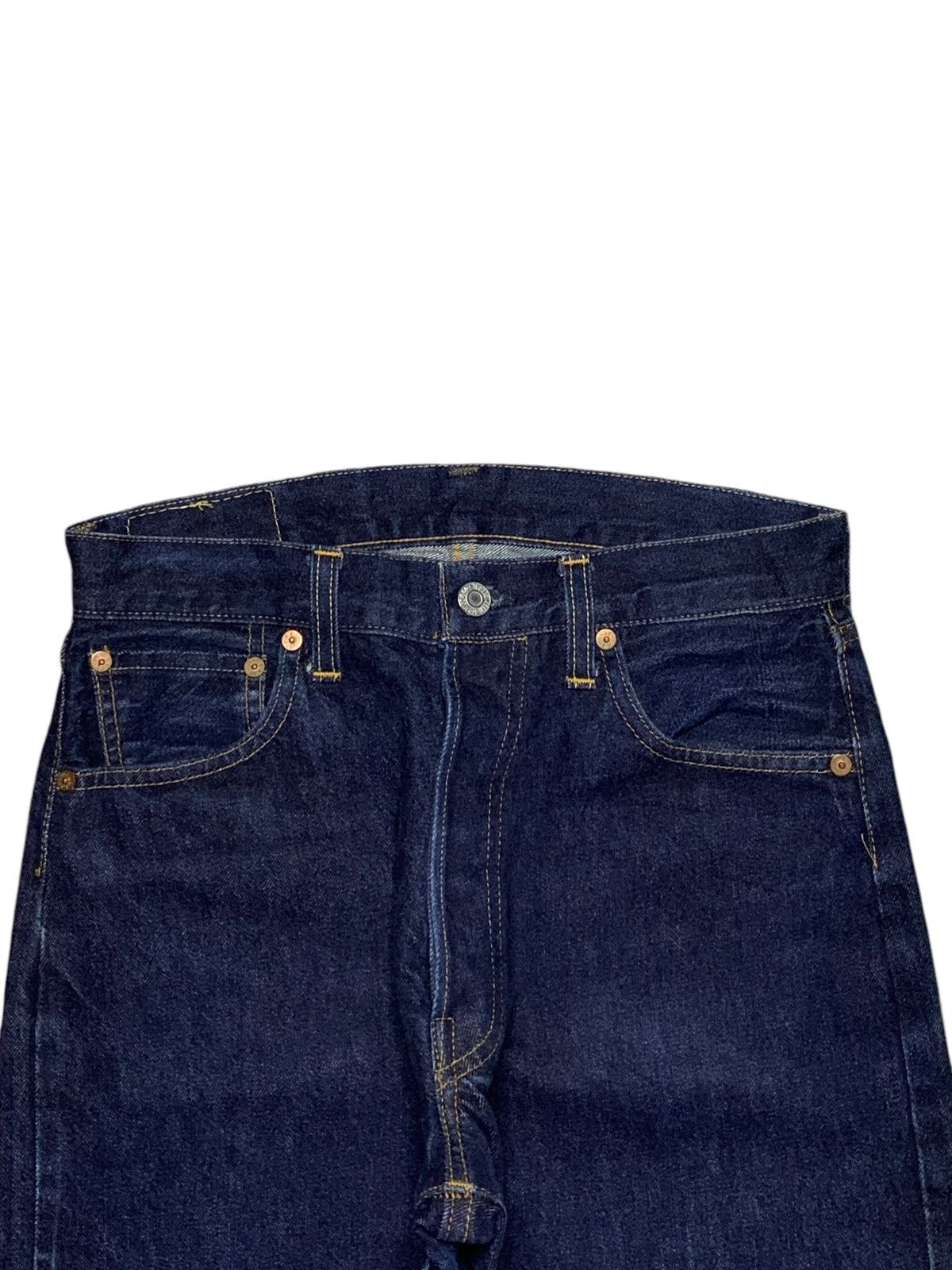 Levi's Vintage 90s Levis 501XX Big E Selvedge Raw Denim Button 555 Size US 29 - 5 Thumbnail