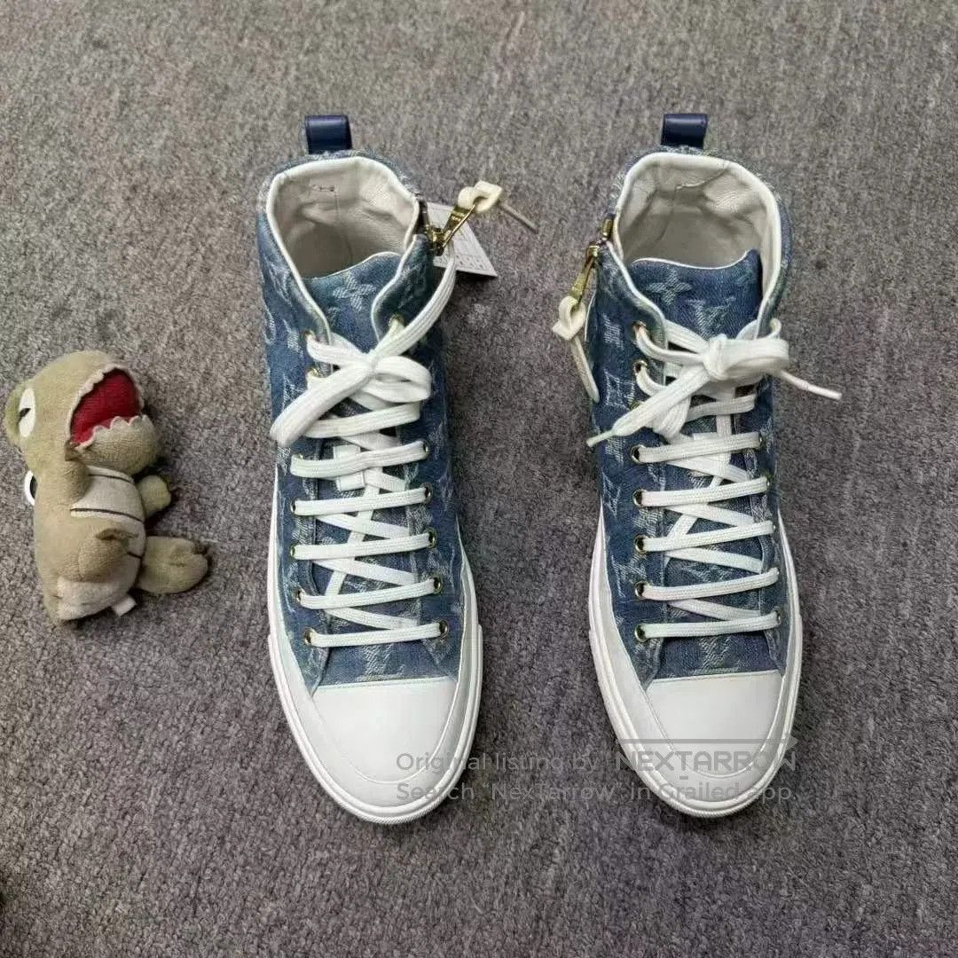 Louis Vuitton Louis Vuitton Monogram Denim Sneakers. Size US 6 / EU 39 - 4 Thumbnail