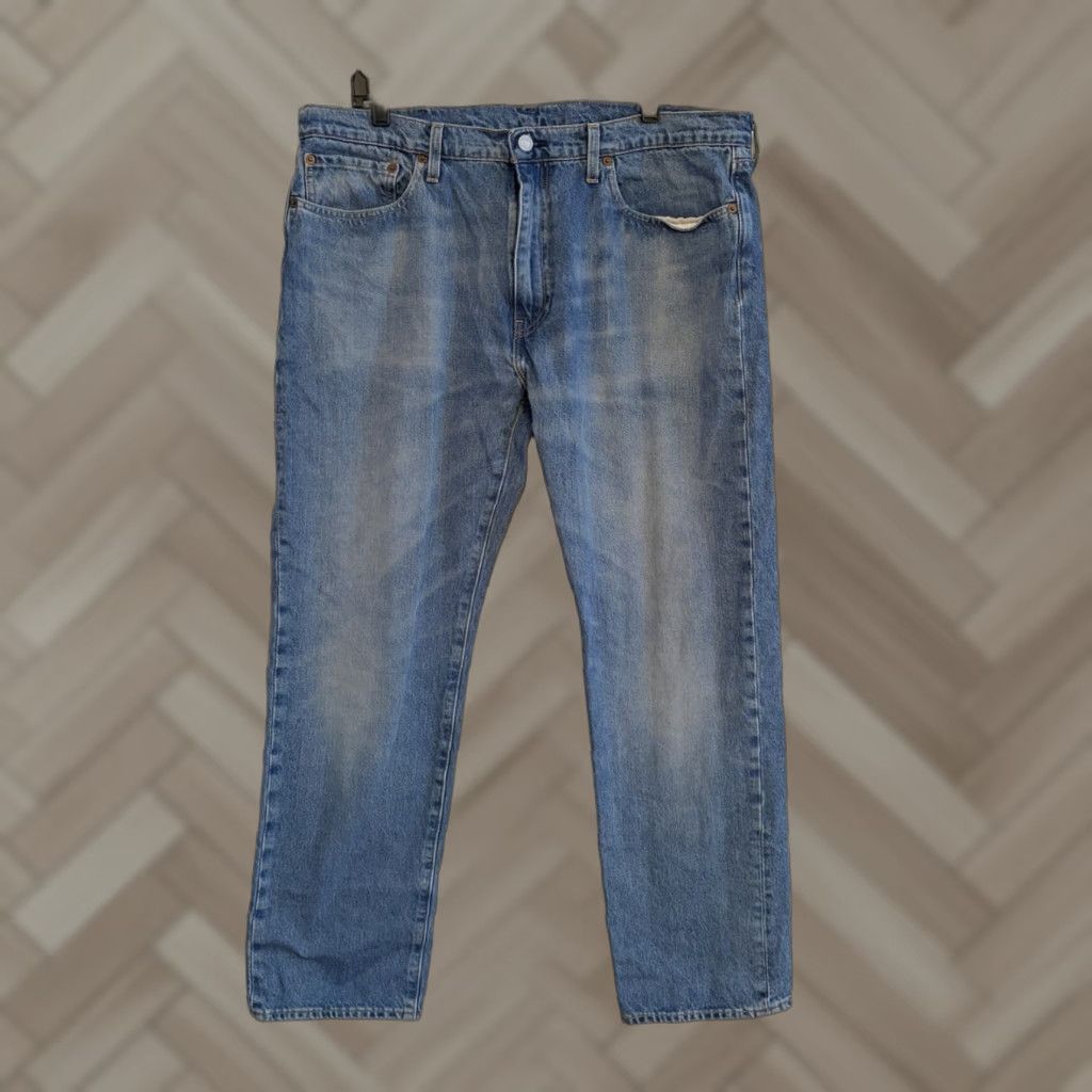 Levi's Levi's 502 Jeans Mens 38x32 Blue Denim Stretch Tapered Regular Rise 5-Pocket Denim Shirt? Size US 38 / EU 54 - 1 Thumbnail