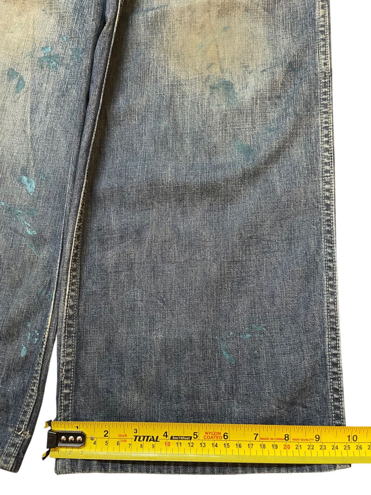 Post Overalls Vintage Japan Post Overall Mud Wash Style Ripped Baggy Jeans Size US 30 / EU 46 - 17 Thumbnail