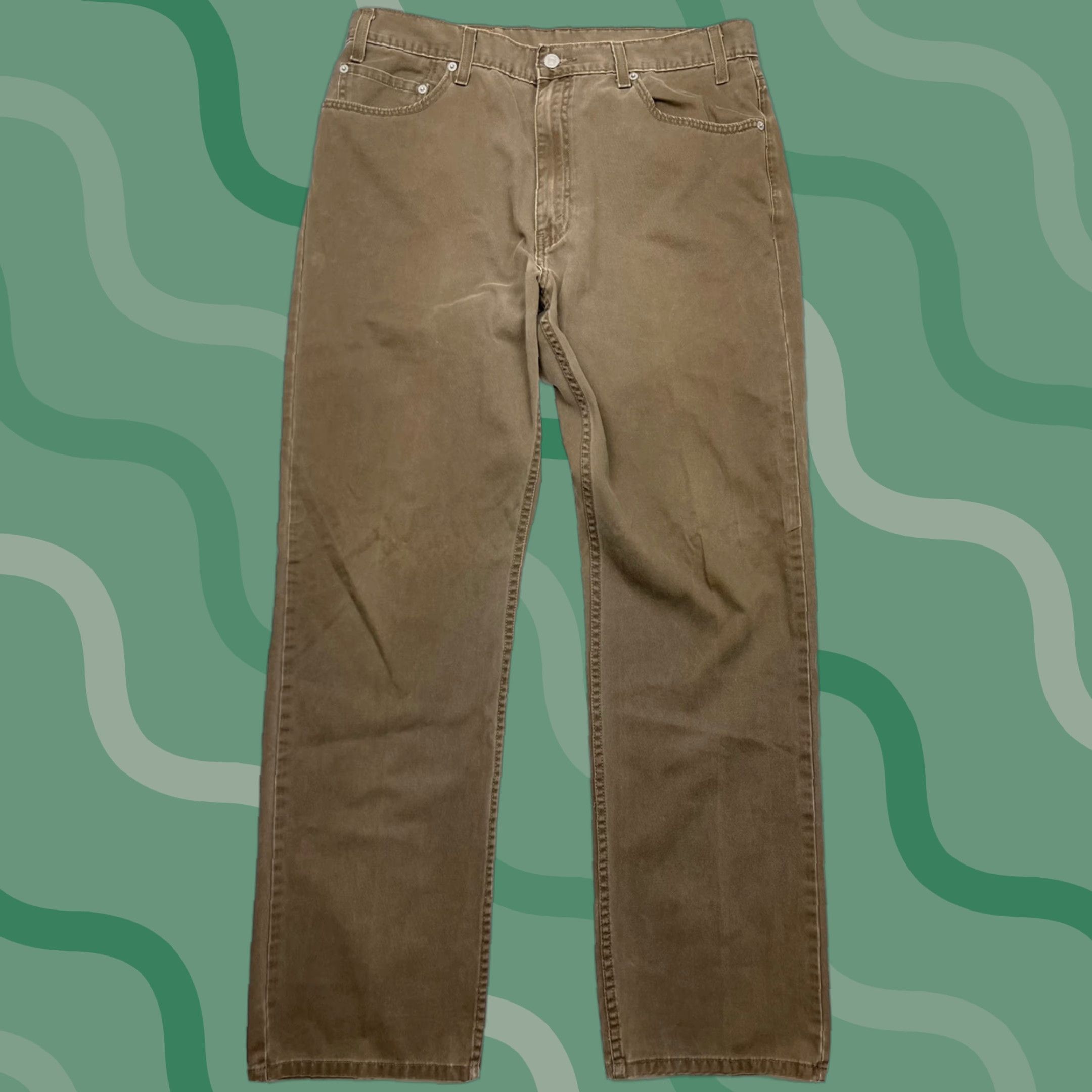 Levi's VINTAGE Levi's 505 Straight Leg Regular Fit Jeans Brown 34x32 Mens Men's 90s Size US 34 / EU 50 - 1 Thumbnail