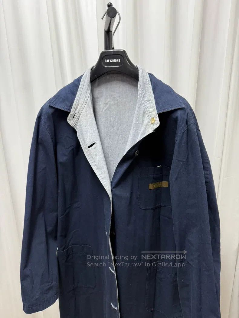Yohji Yamamoto Yohji Yamamoto Striped Double-Sided Wear Overcoat Size US L / EU 52-54 / 3 - 6 Thumbnail