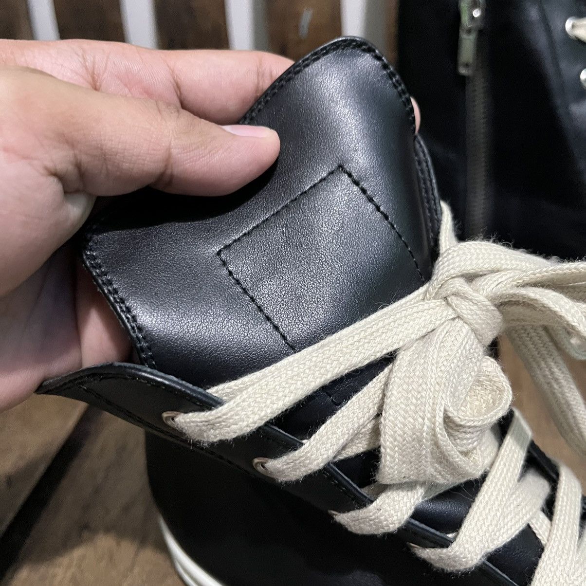 Rick Owens Rick Owens leather ramones sneaker Size US 12 / EU 45 - 7 Thumbnail