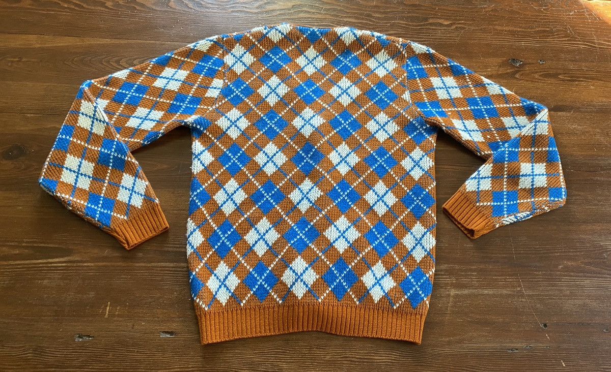 Retrofit Vintage 50’s/60’s Jacquard Knitting Mills Argyle Cardigan Size US XS / EU 42 / 0 - 9 Thumbnail