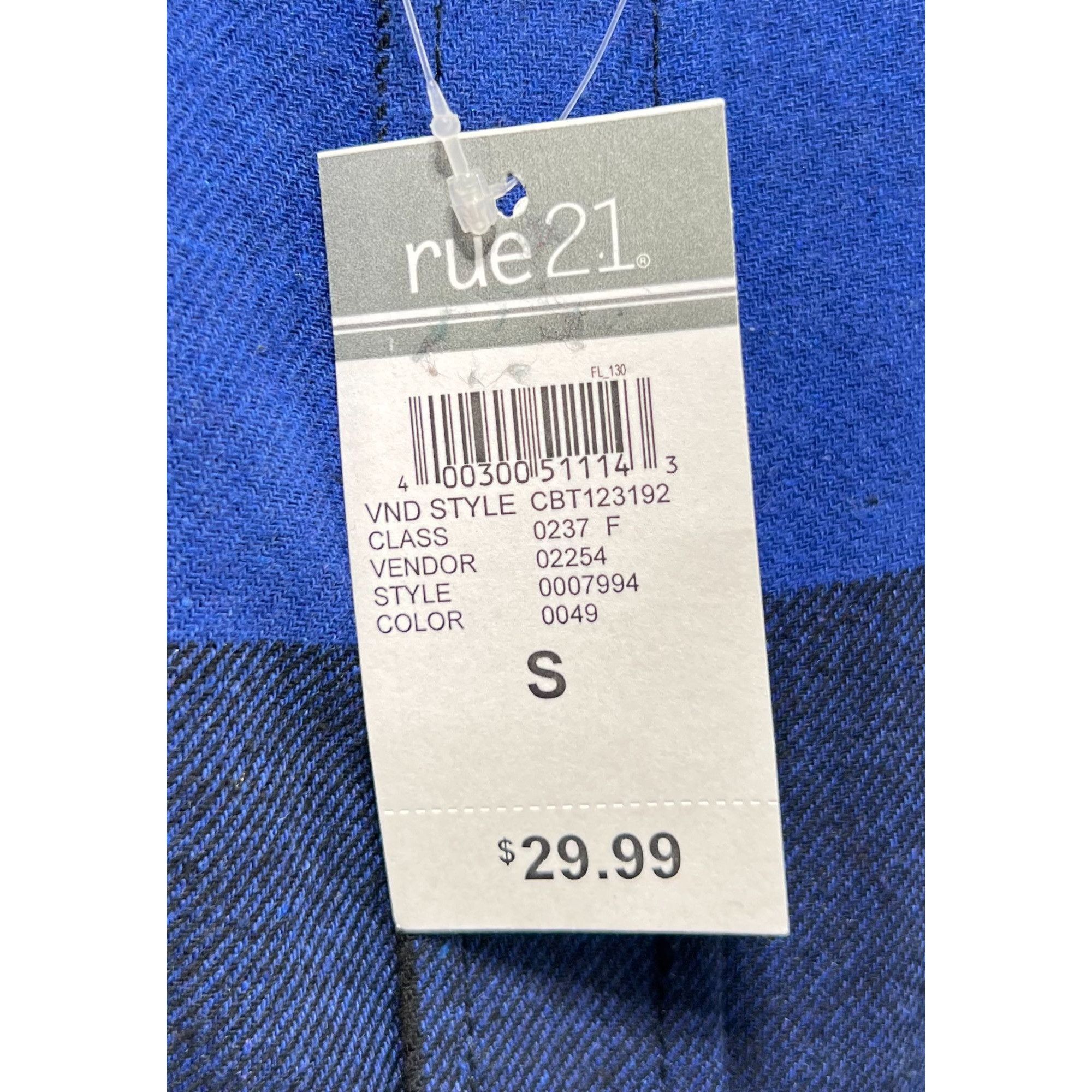 rue21 Rue 21 - Men Long Sleeve Plaid Shirt - Blue/Black - Small Size US S / EU 44-46 / 1 - 10 Thumbnail