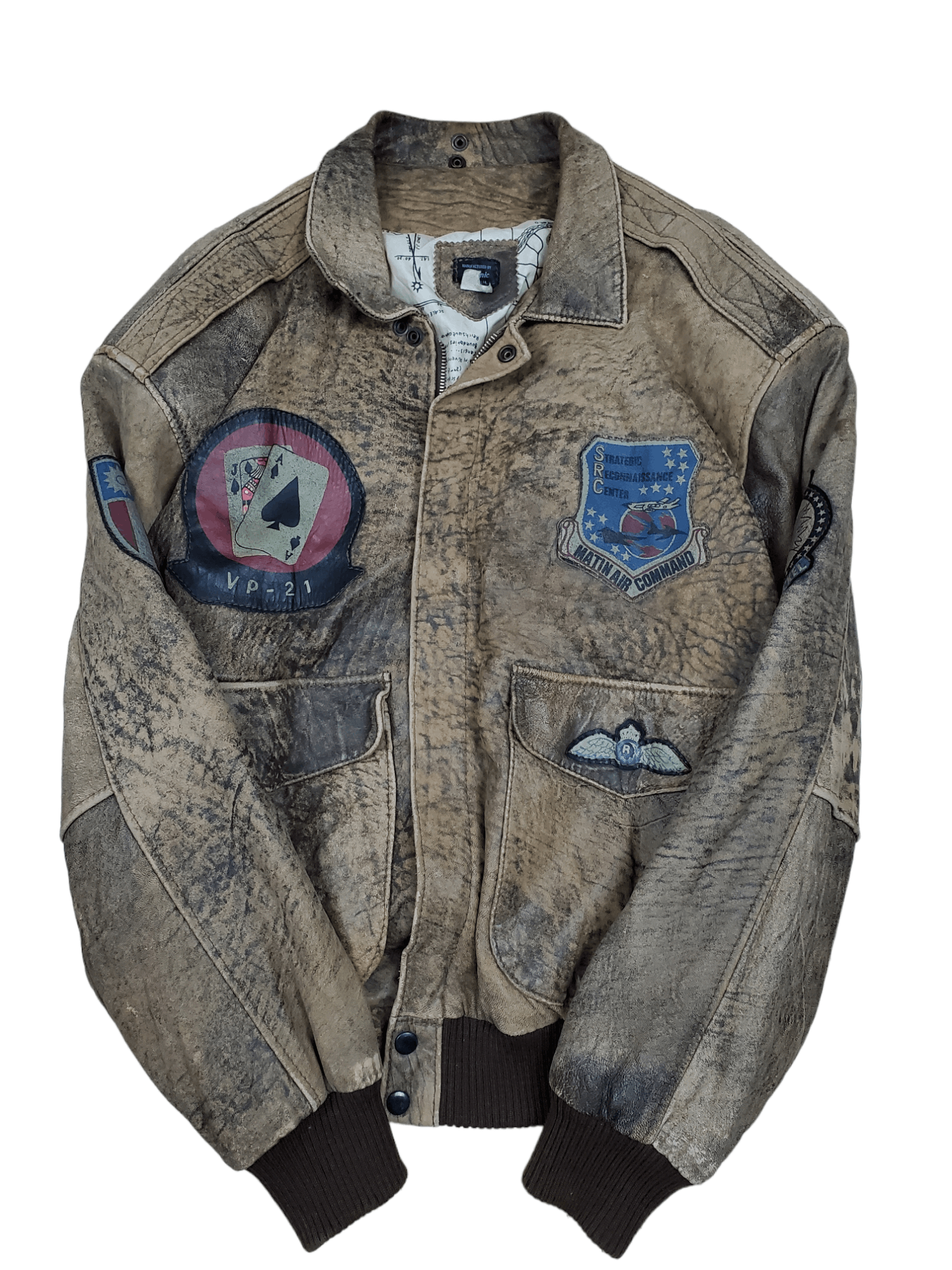 Vintage 🔥Vintage Leather Jacket Matin Air Commmand🔥 Size US L / EU 52-54 / 3 - 3 Thumbnail