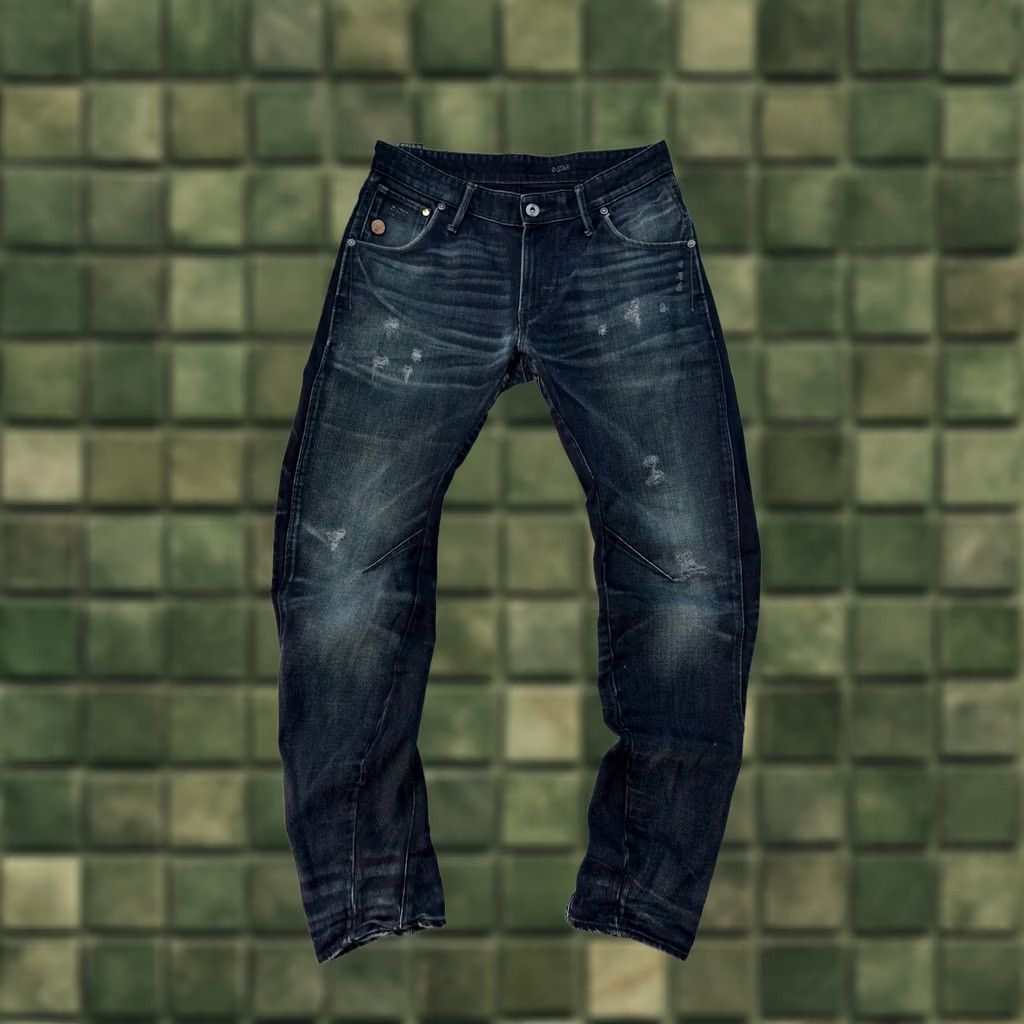 VINTAGE G-Star Raw Arc 3D Slim Biker Jeans Men M 32/32 Blue Denim Streetwear 90s Y2K Styles Mens
