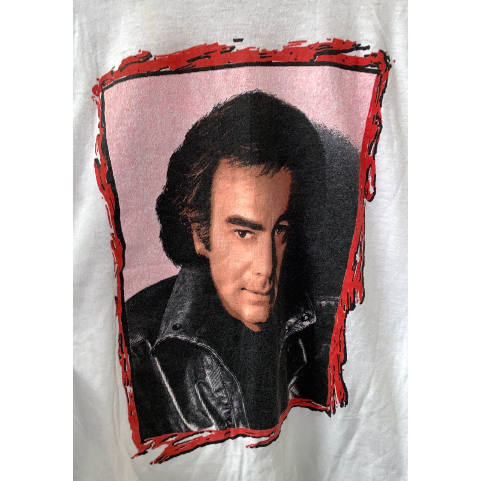 Vintage Vtg 1986 Neil Diamond Mens White THE GREEK THEATRE LA Concert Tour Shirt Size L Size US L / EU 52-54 / 3 - 2 Thumbnail