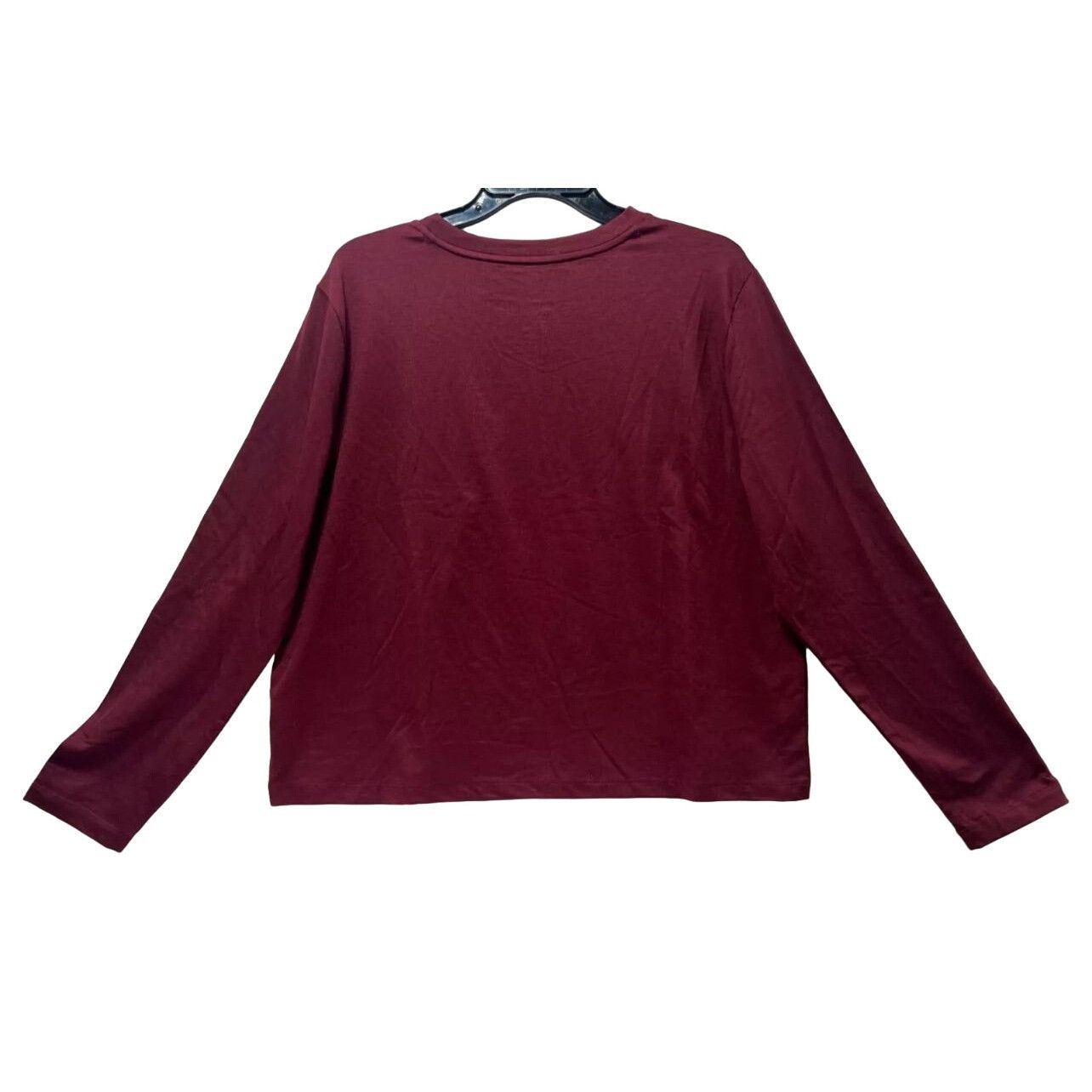 Other A New Day - Women's Long Sleeve T-Shirt - Burgundy - Large Size L / US 10 / IT 46 - 3 Thumbnail