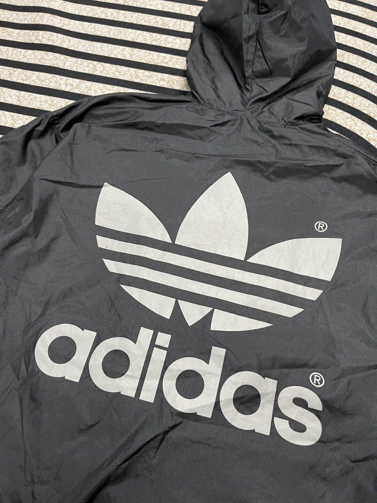 Adidas × Japanese Brand × Vintage 80s ADIDAS BIG LOGO HOODIE LIGHT JACKET RARE Size US M / EU 48-50 / 2 - 18 Thumbnail
