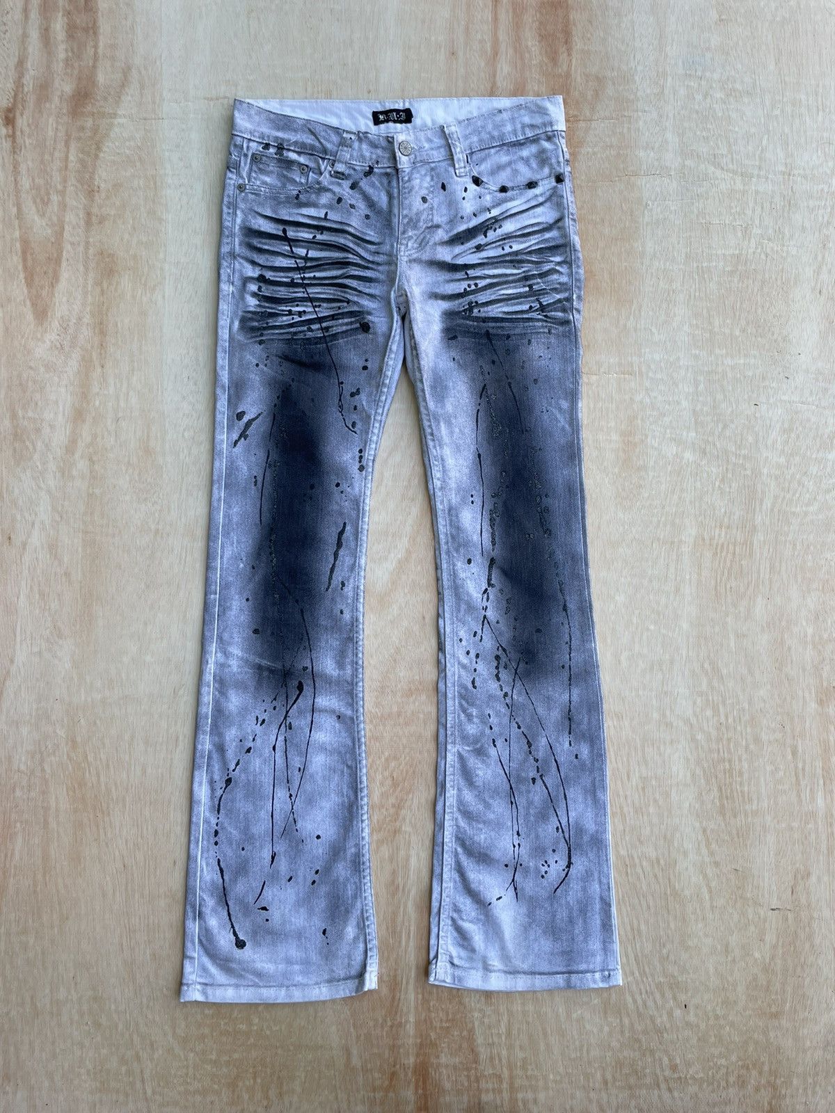 image of If Six Was Nine Skull Painter Pants Ifsixwasnine Lgb in Grey, Men's (Size 33)