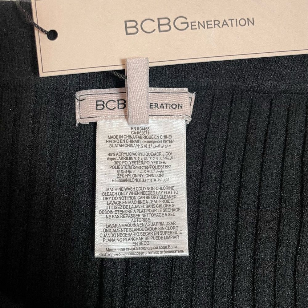 Other NWT New $98 BCBGeneration Stripe Knit Sweater Black Blue Pa Size 36" / US 14 / IT 50 - 5 Thumbnail