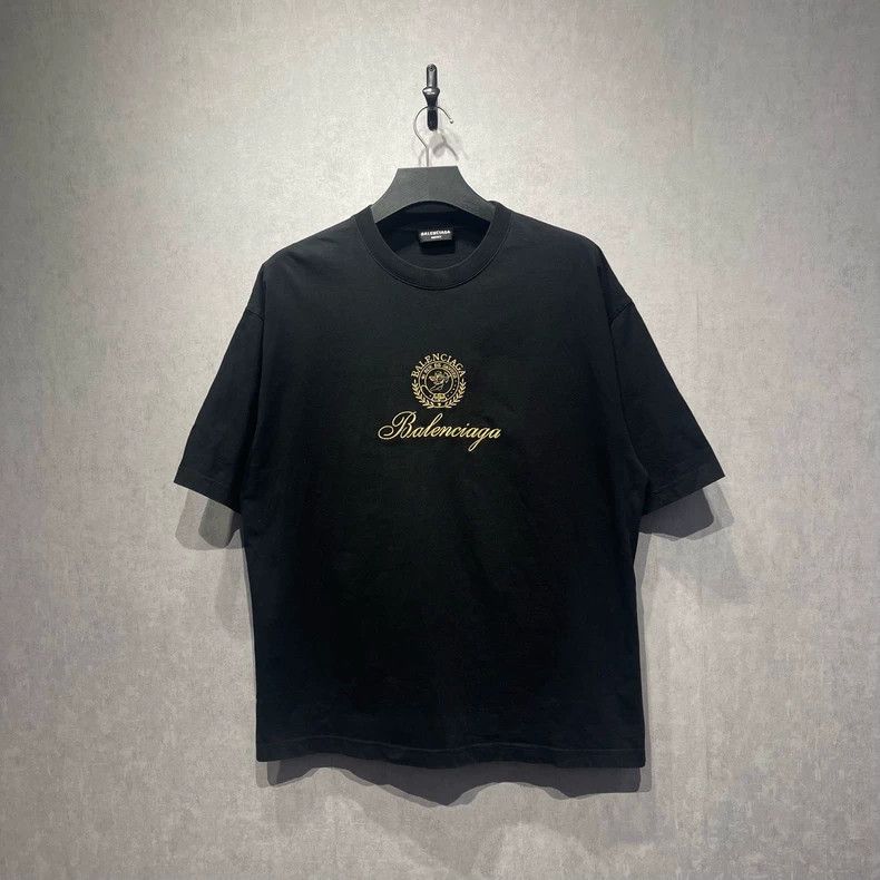 Balenciaga Balenciaga Wheat Logo Embroidered Short Sleeve, Size L Size US L / EU 52-54 / 3 - 1 Thumbnail