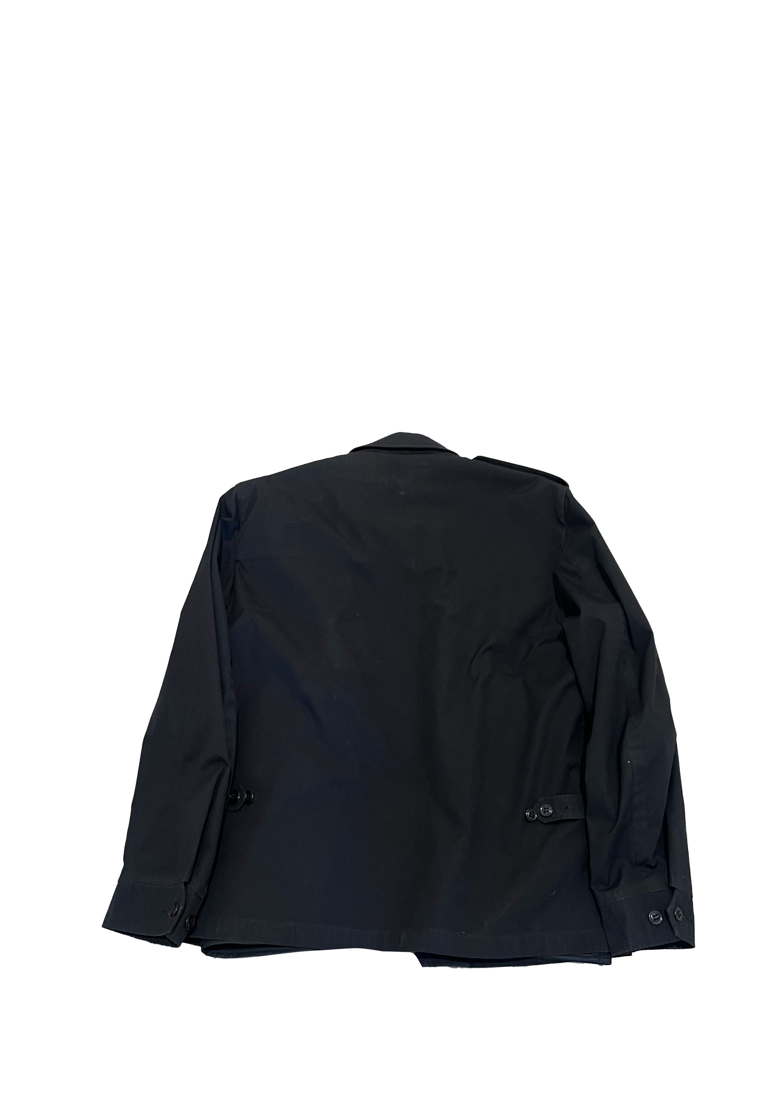 Vintage Military JACKET, MAN'S, WATER REPELLANT ARMY BLACK 385 Liner Size US L / EU 52-54 / 3 - 2 Thumbnail