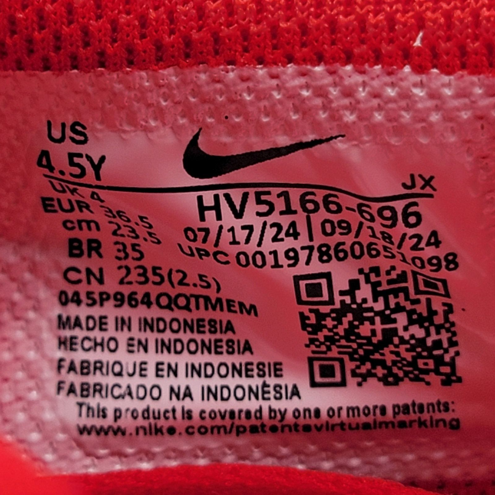 Nike Cortez GS Valentine's Day 2025' Red/White Sz 4.5Y HV5166-696 Size US 6 / IT 36 - 10 Thumbnail