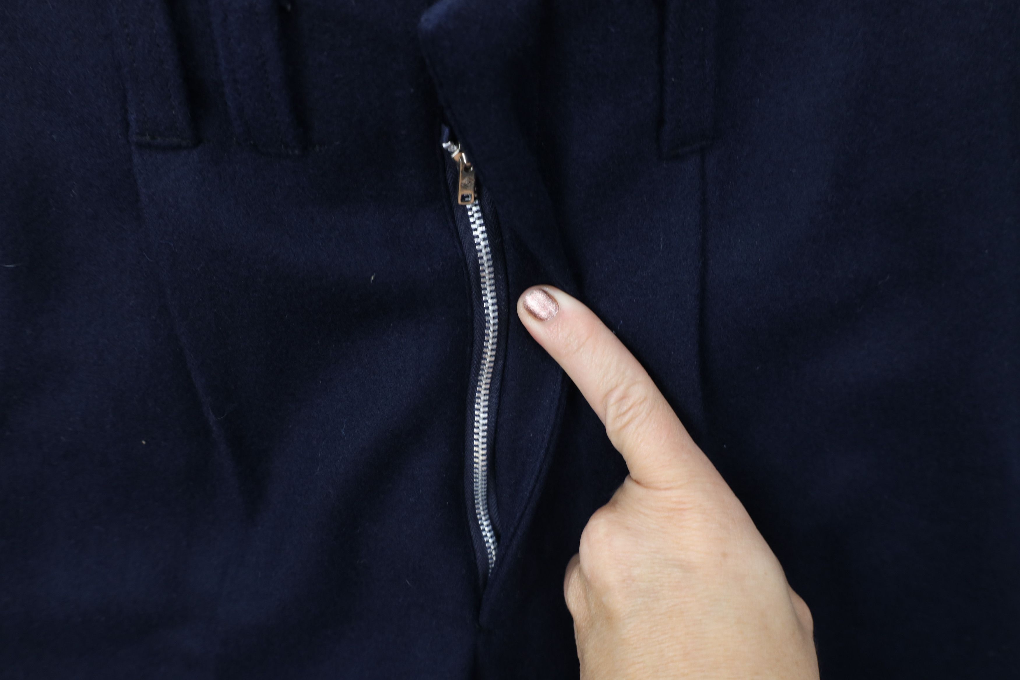 Vintage Vintage 70s Streetwear Wool Wide Leg Chino Pants Blue Size US 29 - 5 Thumbnail