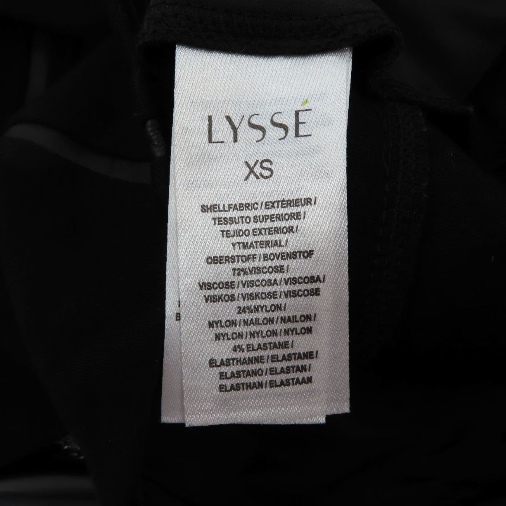 Vintage Lysse Womens XS Leggings Solid Black Faux Leather Insert Ankle 1332 Leggings XS Womens Black Size 26" / US 2 / IT 38 - 7 Thumbnail