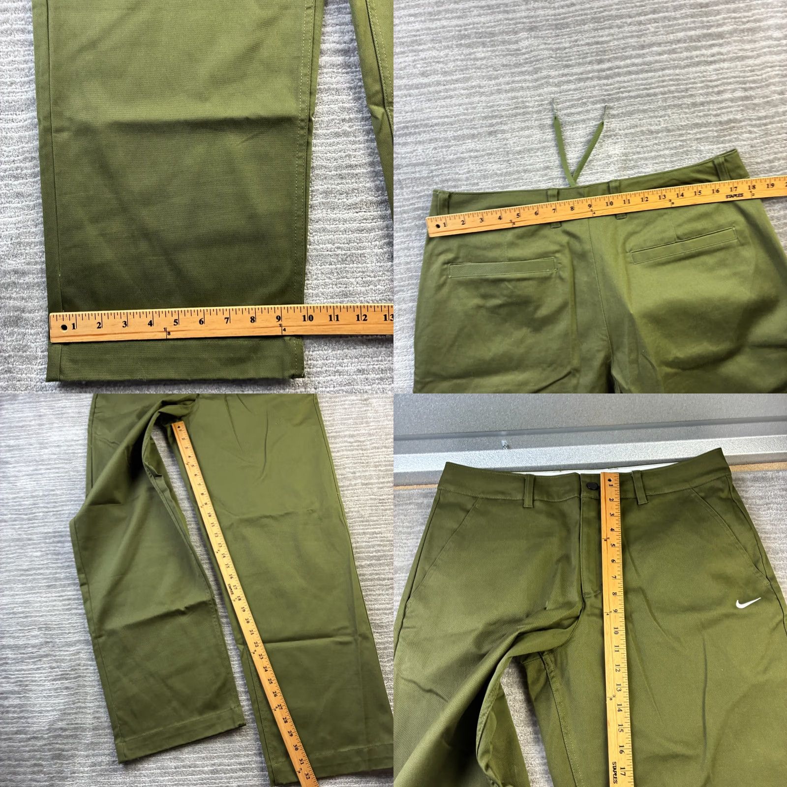Nike Nike Pants Mens 34x32 Olive Military Green Baggy Wide Leg Chino Relaxed Straight 90s Army Casual Reserved Mens Size US 34 / EU 50 - 8 Thumbnail