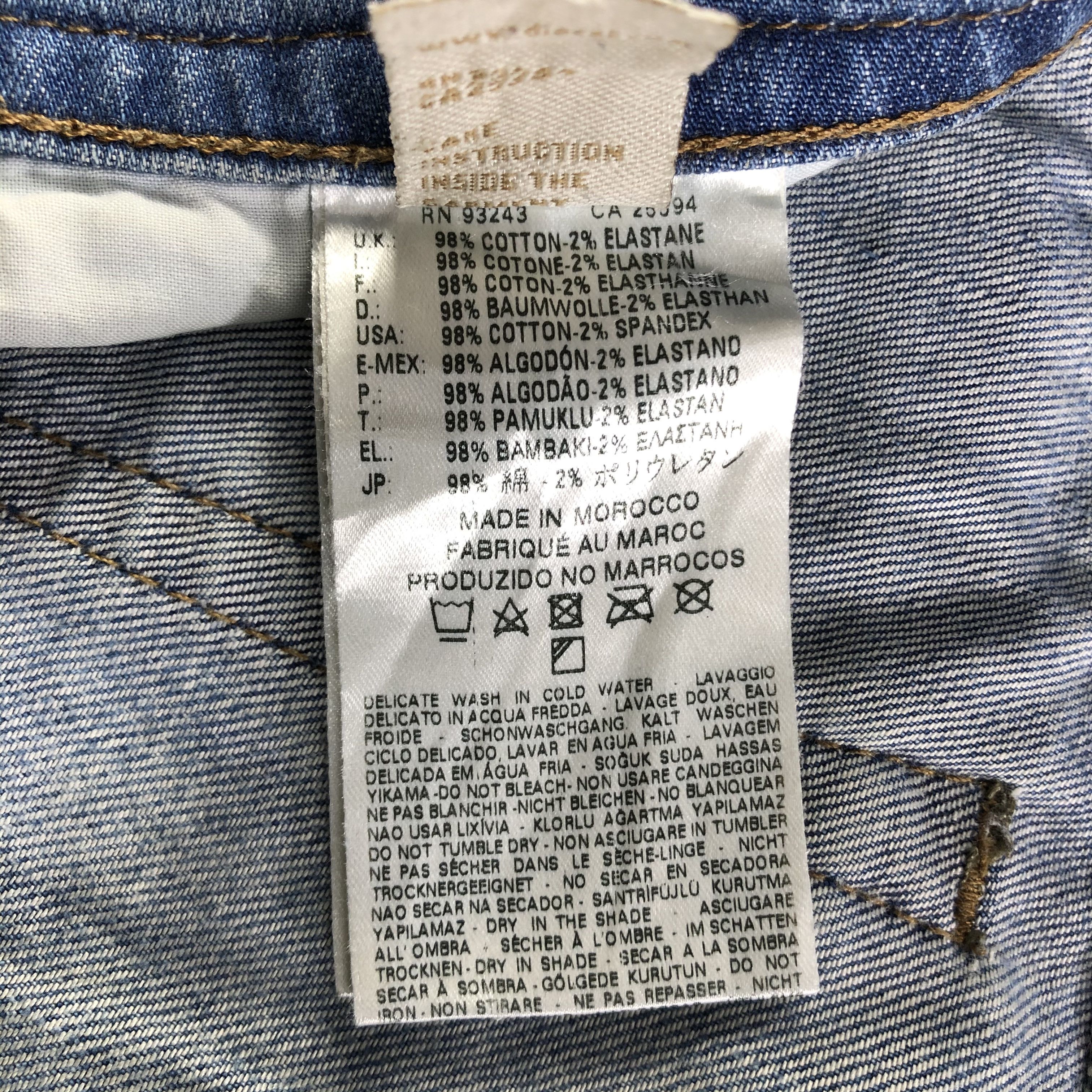 Diesel Diesel Jeans Ripped Skinny Denim KJ2459 Size US 29 - 12 Thumbnail