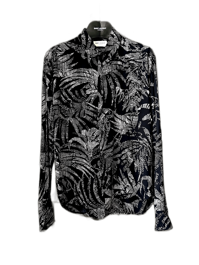 Saint Laurent Paris saint laurent palm silk black shirt-2507 Size US S / EU 44-46 / 1 - 6 Thumbnail