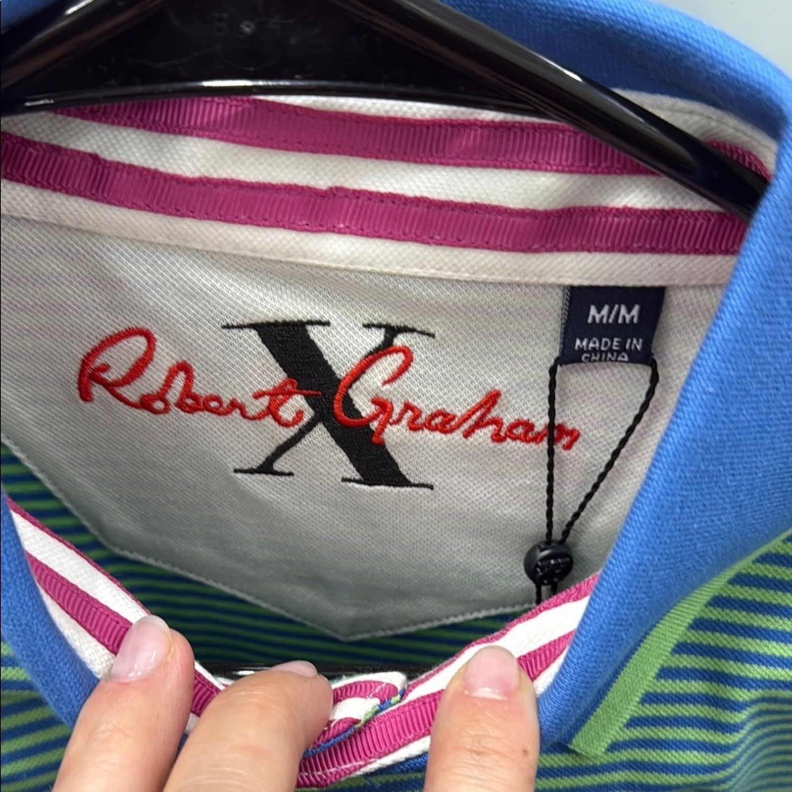 Robert Graham NWT Robert graham Green and Blue Polo Shirt Size M Size US M / EU 48-50 / 2 - 3 Thumbnail