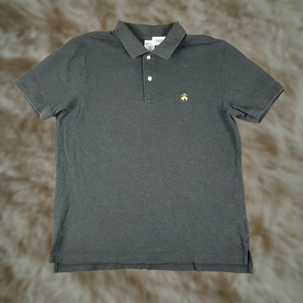 Brooks Brothers Brooks Brothers Polo Shirt Mens Size Large Gray Slim Fit Casual Short Sleeve Size US L / EU 52-54 / 3 - 1 Thumbnail