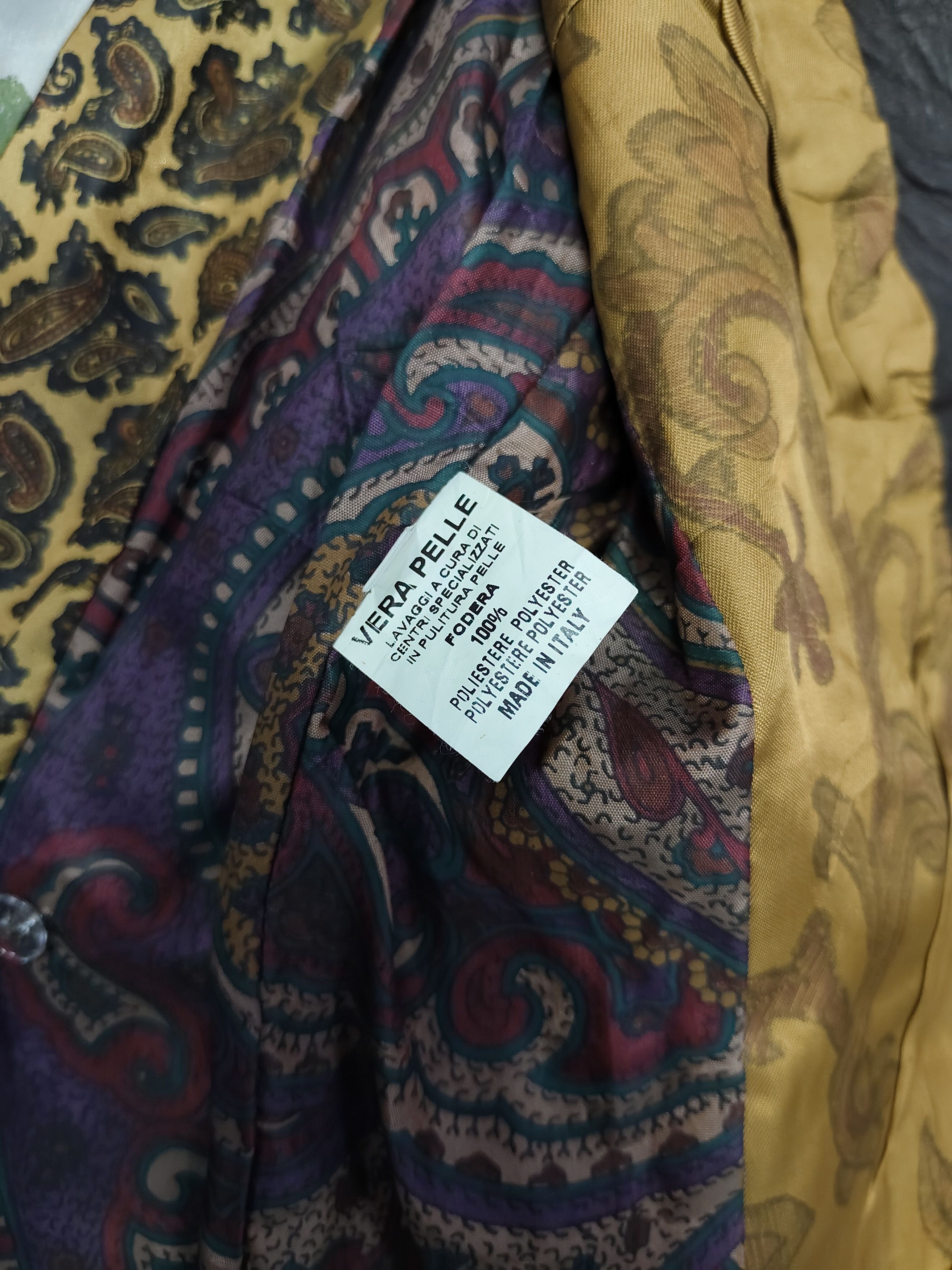 Seditionaries 90s Manila Grace- Coin Patch Wool Vera Pelle Leather Jacket Size M / US 6-8 / IT 42-44 - 13 Thumbnail