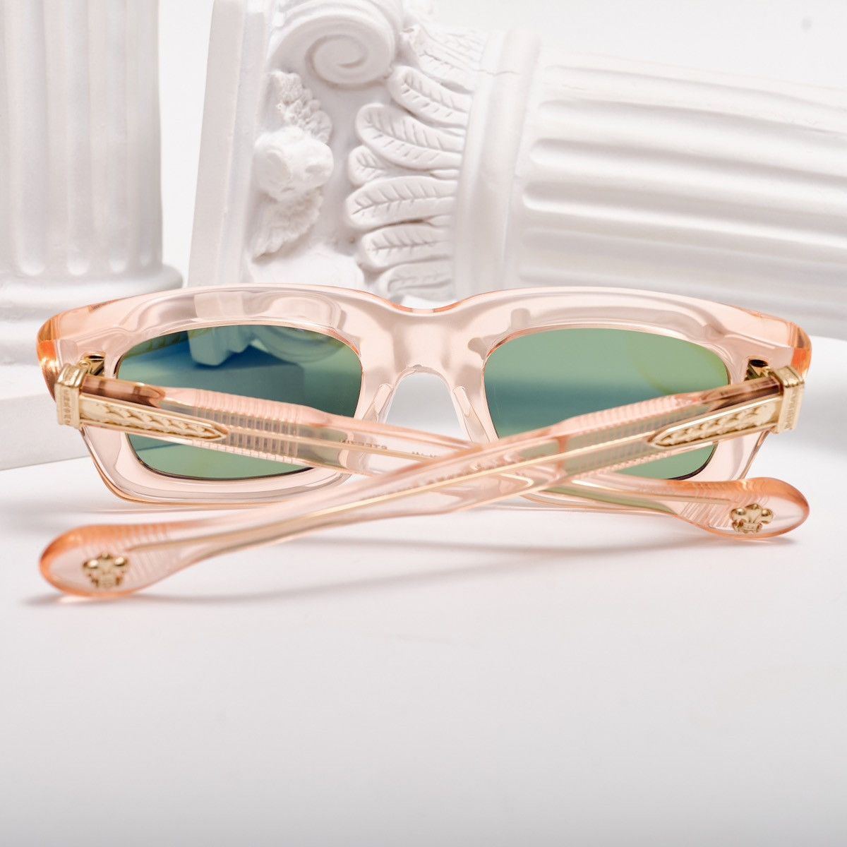 Chrome Hearts CHROME HEARTS STEEZIN PINK CRYSTAL SUNGLASSES Size ONE SIZE - 7 Thumbnail